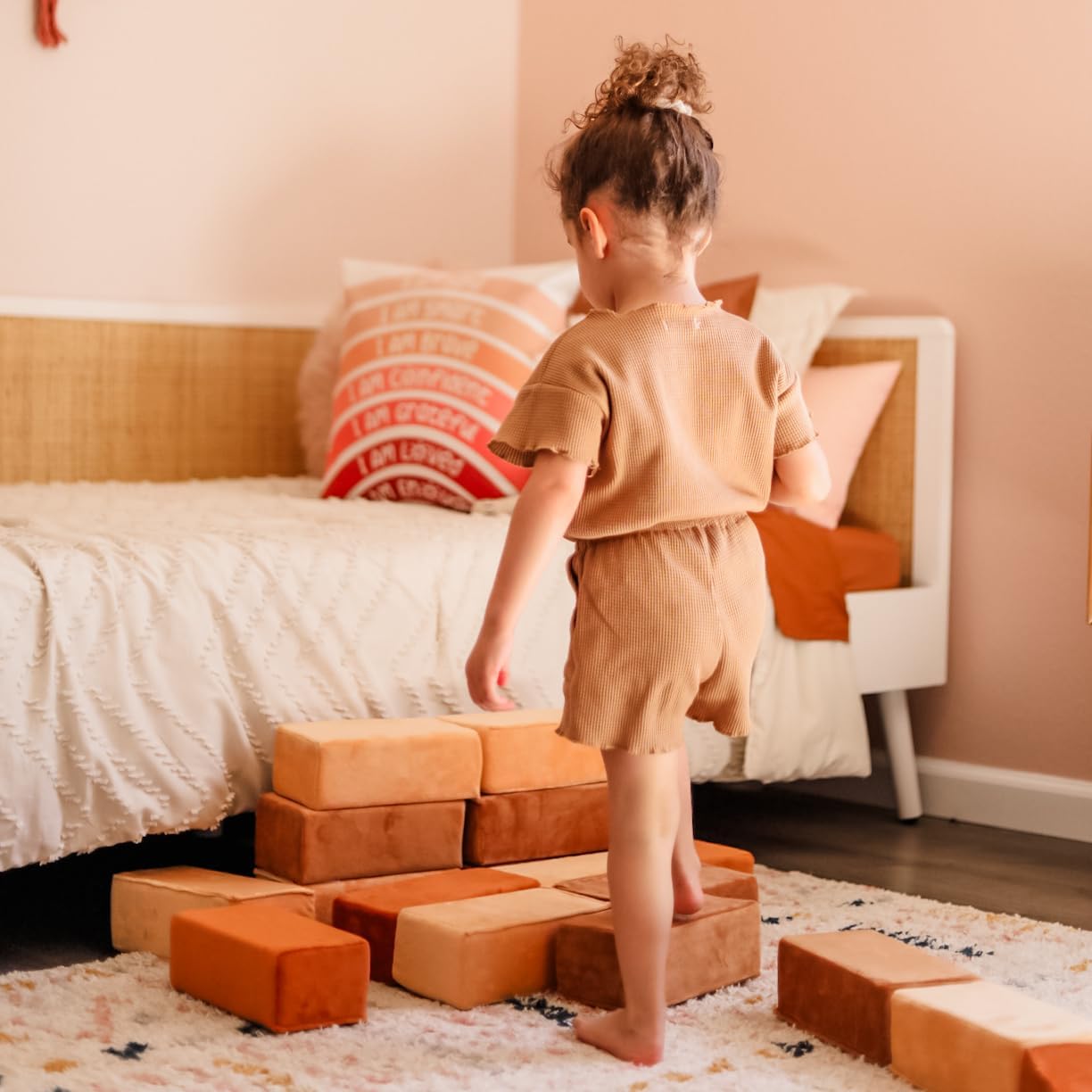 Plush Blocks Desert Set of 24 - Safe Foam Blocks for Kids