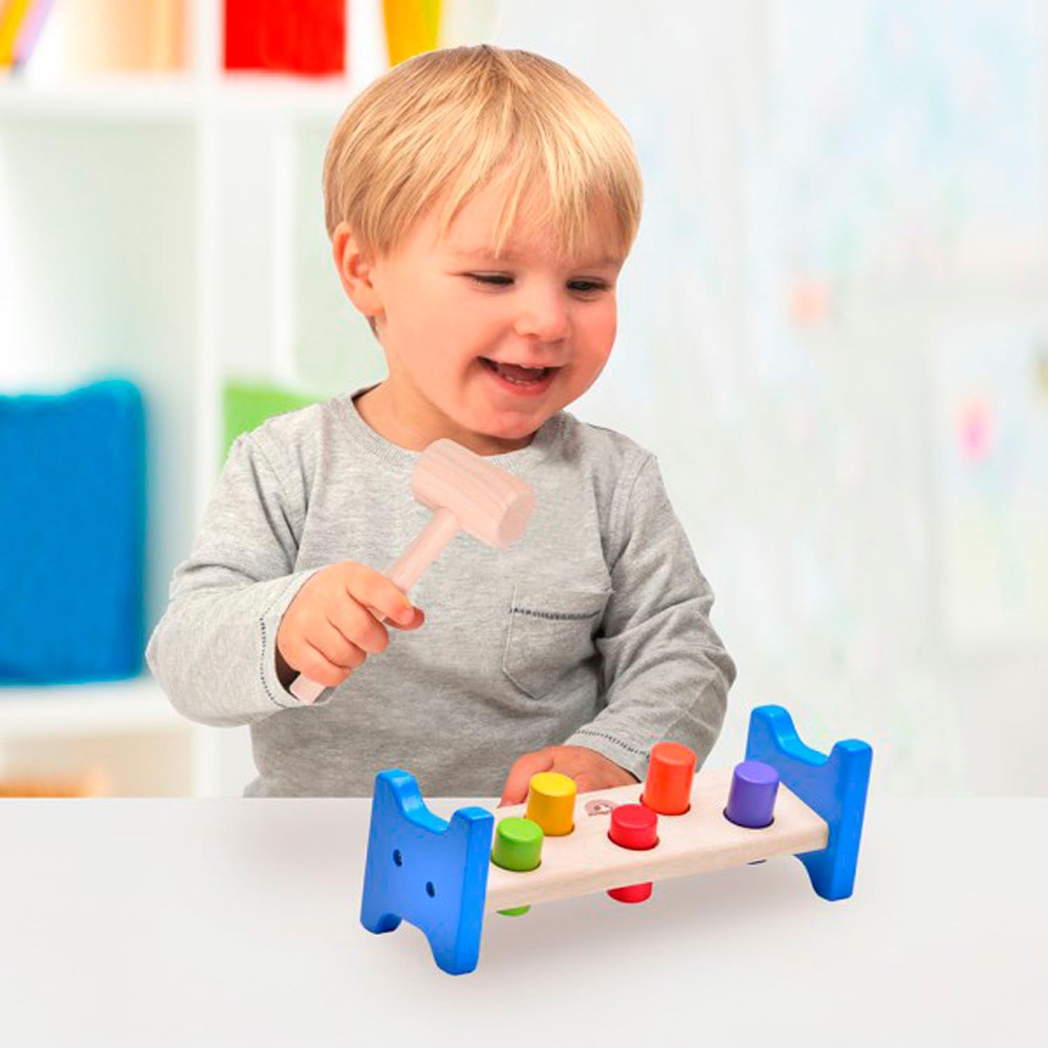 Wonderworld Hammer Bench - Visual Skills Development Toy for Kids