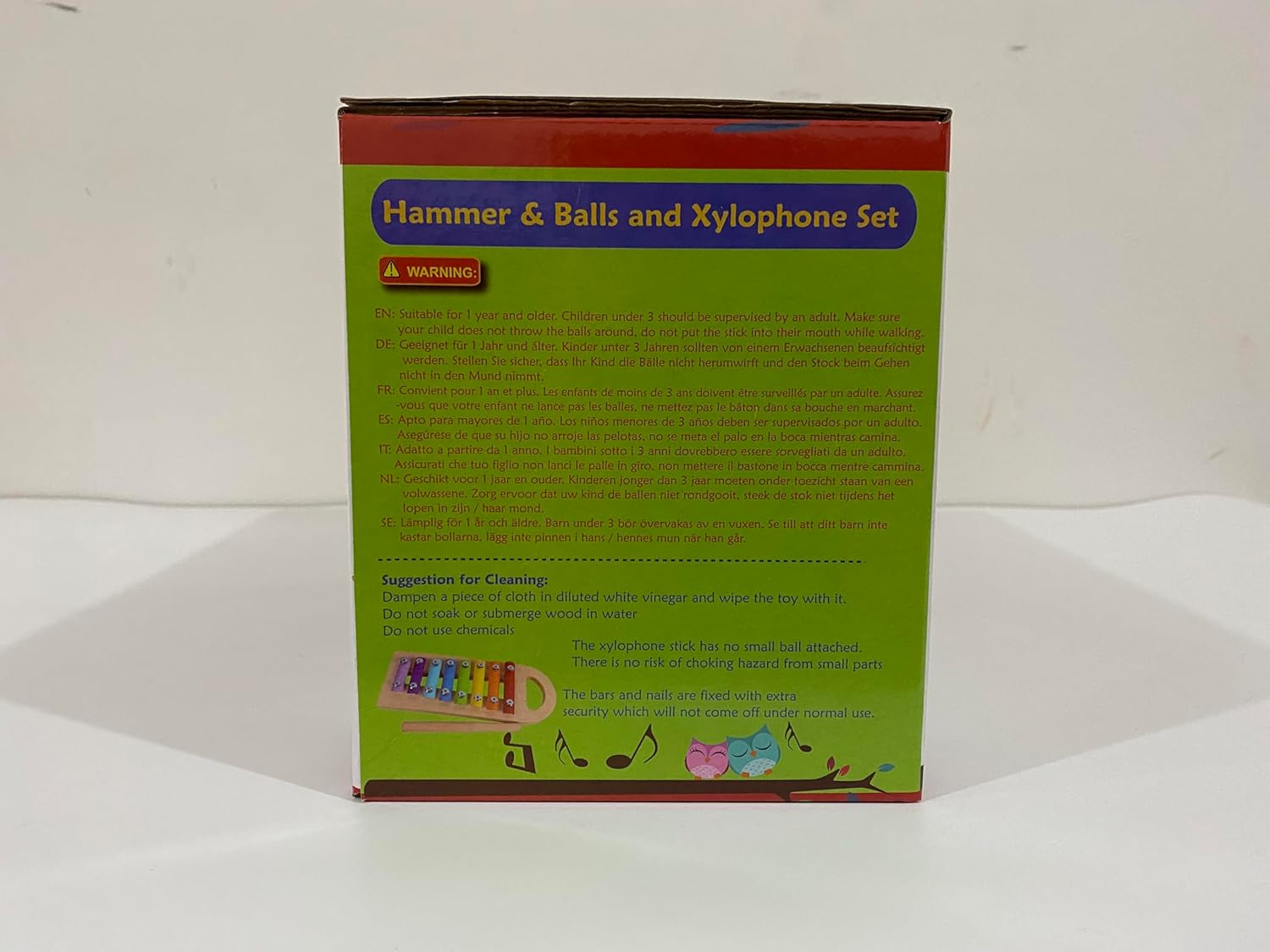 Wooden Hammer Ball and Xylophone Set for 1-Year-Olds