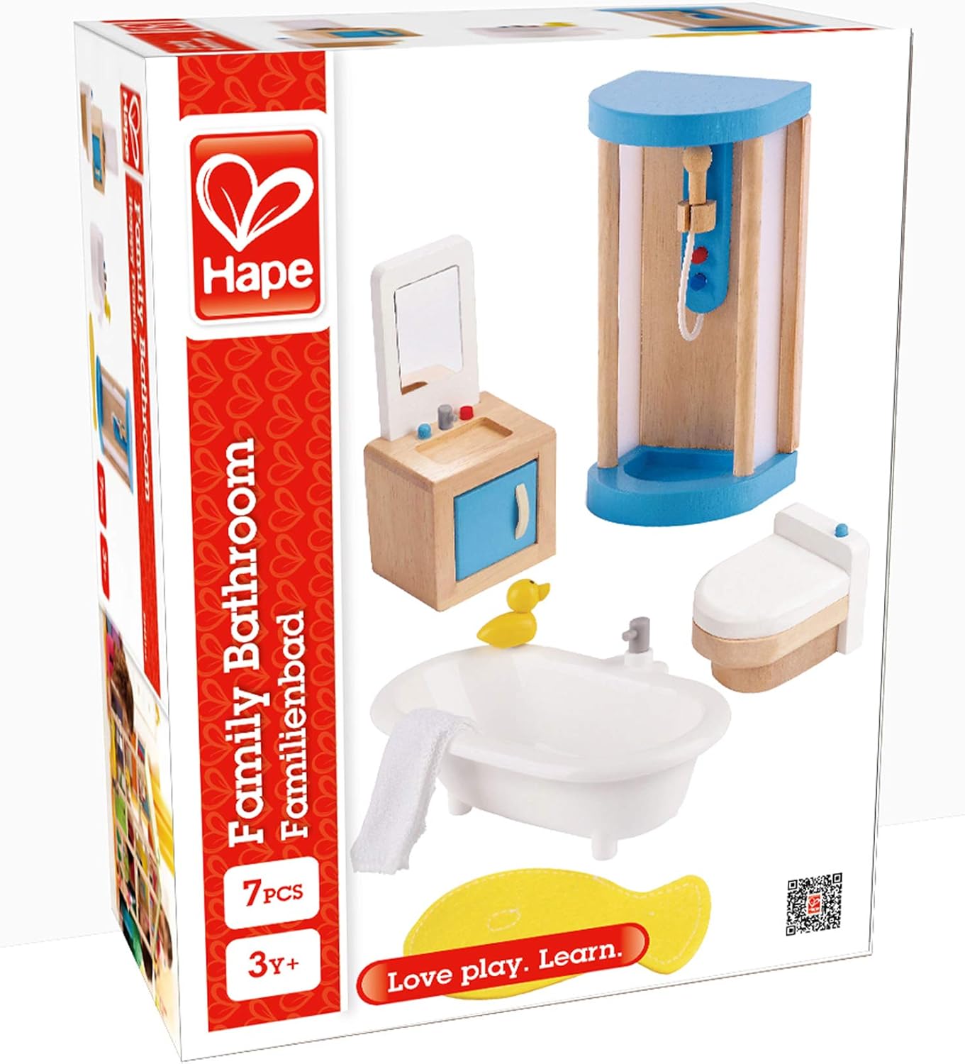 Hape Wooden Family Bathroom Set for Kids 1
