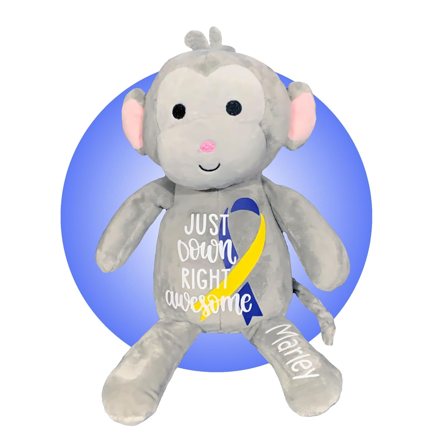 Personalized Stuffed Monkey for Down Syndrome Kids