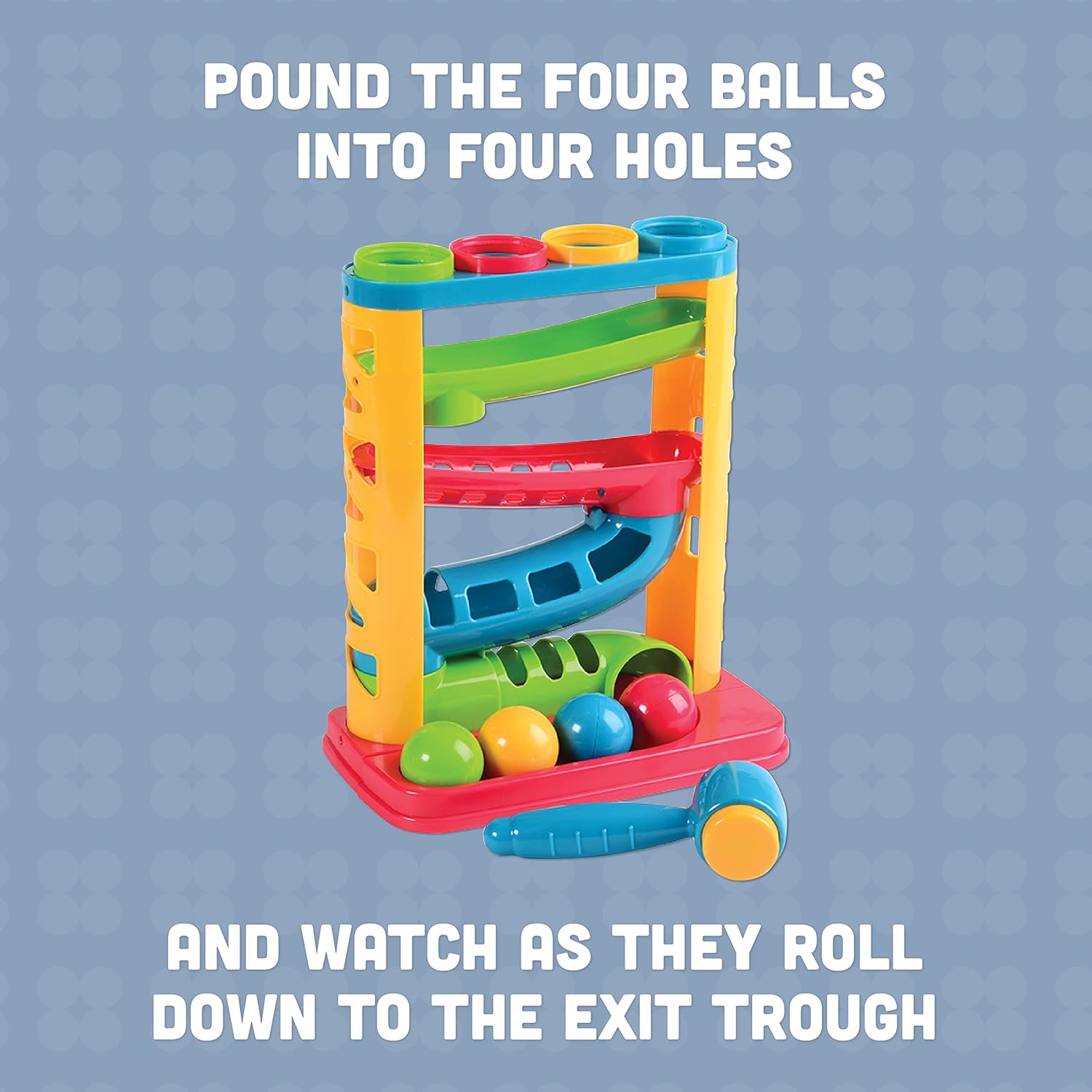 Constructive Playthings Pound a Ball Game Toy Hammer 6-Piece 1
