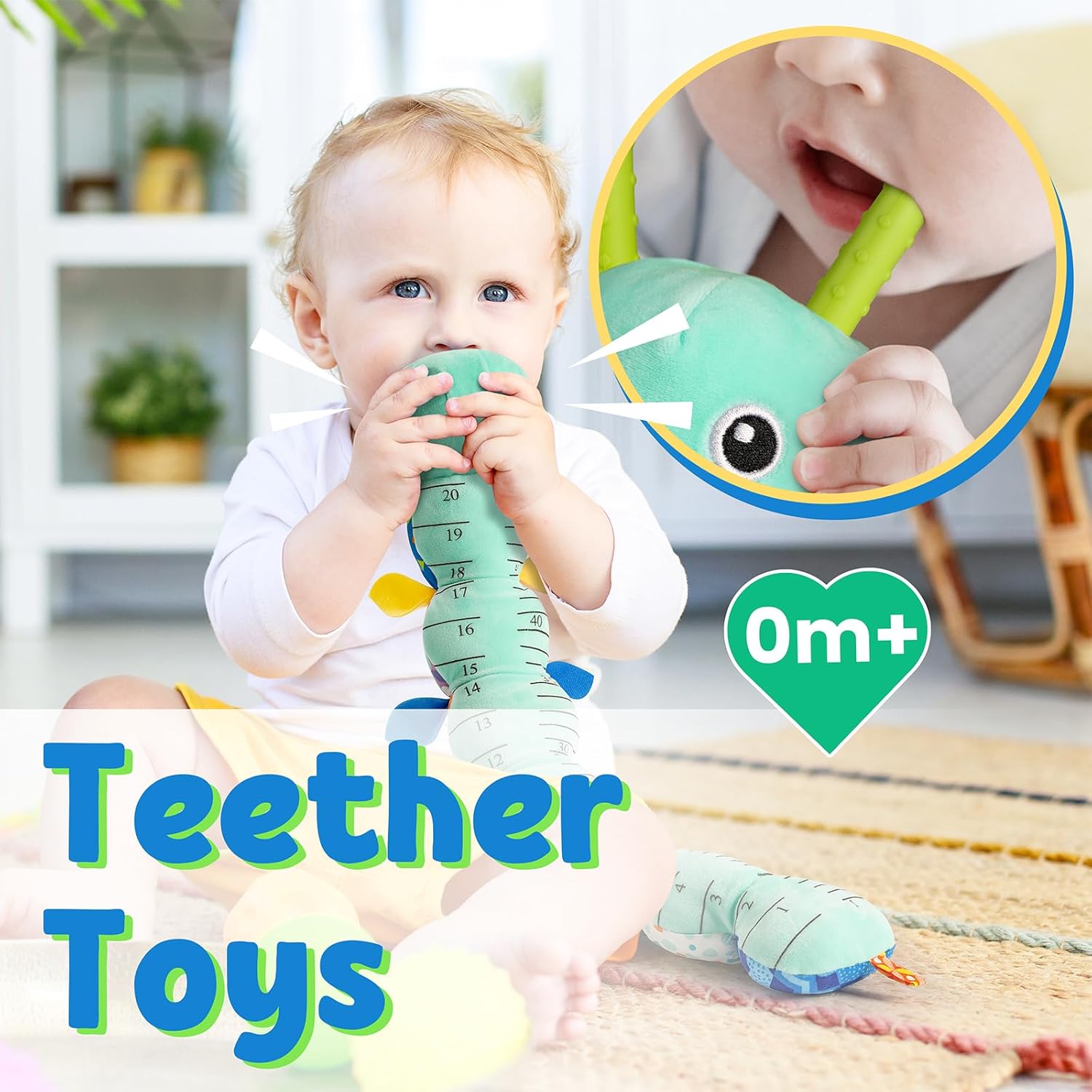 LIGHTDESIRE Musical Caterpillar Baby Toy Blue