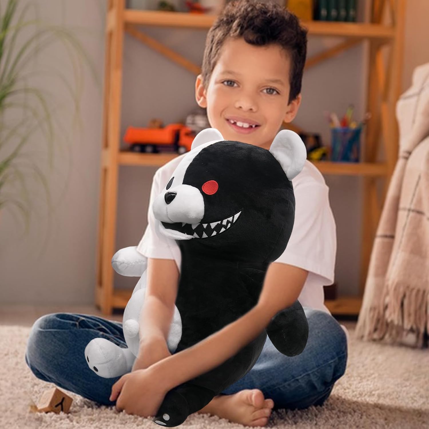 50cm Black White Bear Anime Plush Toy