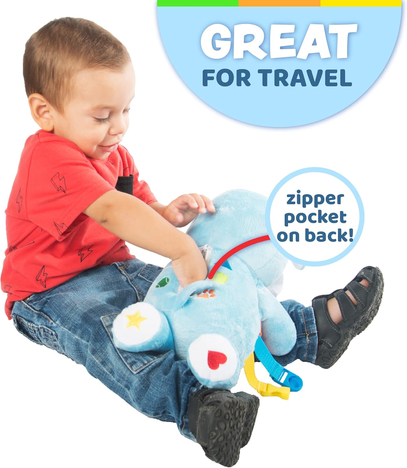 Buckle Toys Barkley Dog Sensory Learning Toy for Toddlers