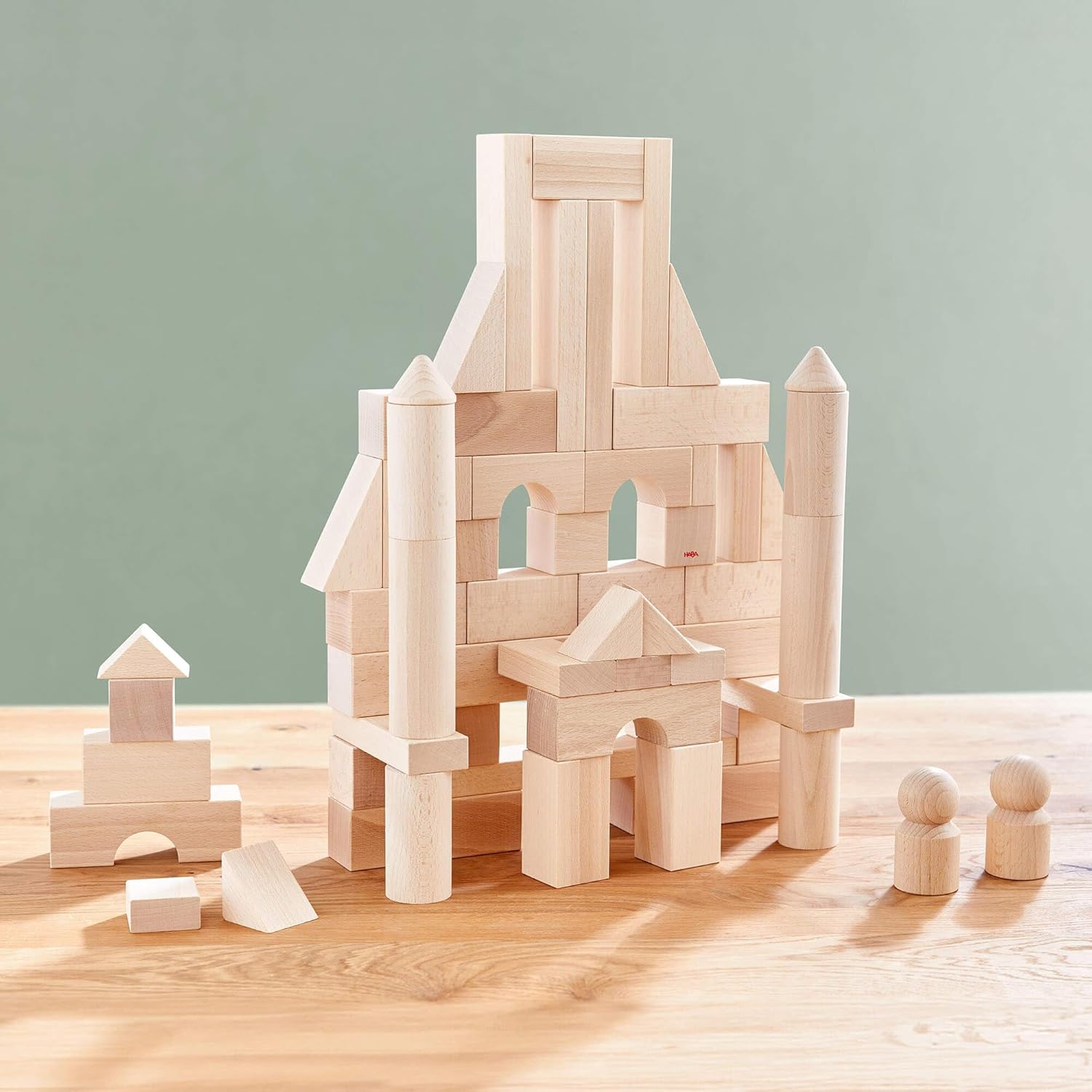 HABA 60 Piece Wooden Building Blocks for Ages 1-8