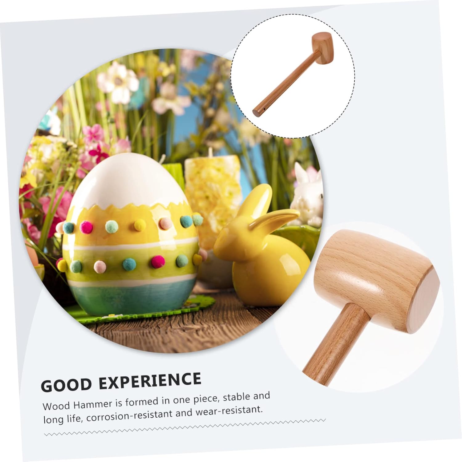 VICASKY Mini Wooden Hammer for Baby and Toddler Play