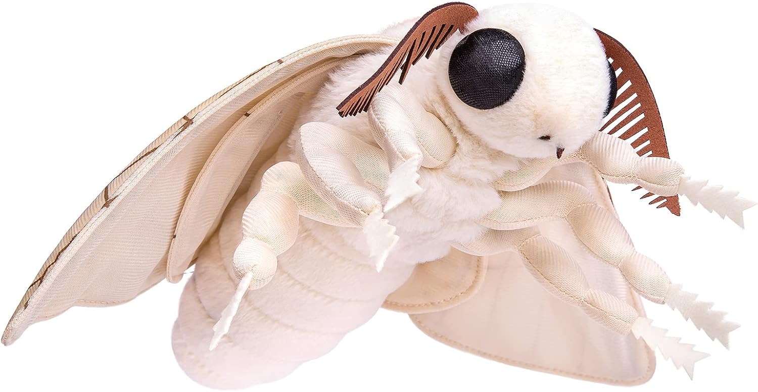 ZHONGXIN MADE Silk Moth Plush - Realistic 11in Stuffed Animal