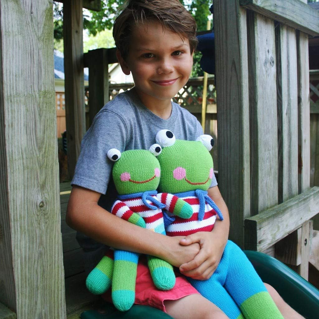 Baby Freddy The Frog Hand-Knit Plush Doll Toy
