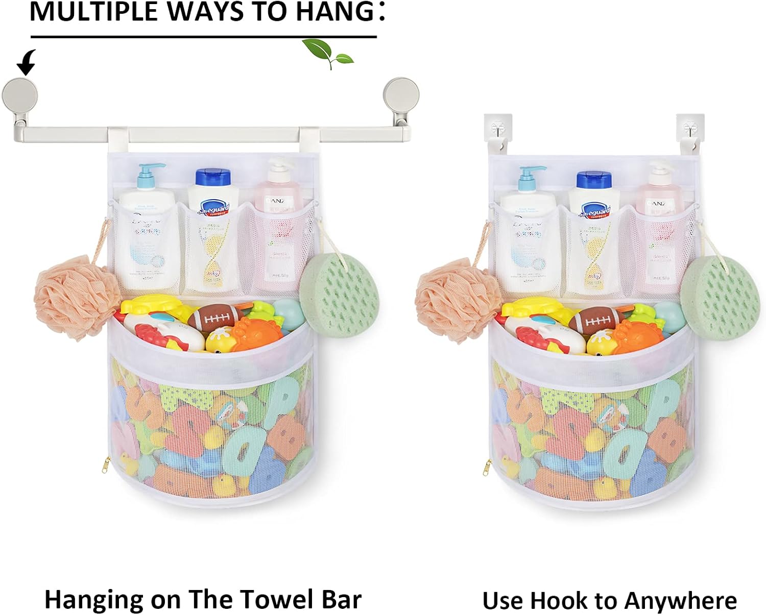 Ligereza Baby Bath Toy Organizer Large Capacity Quick Drying Mould Proof