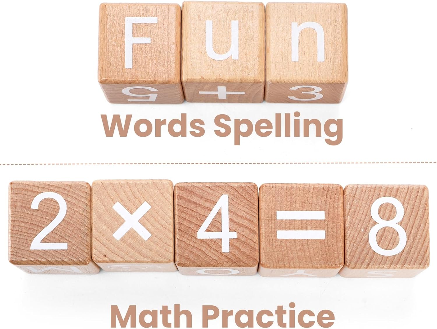 Peohud 26 Piece Wooden Alphabet Blocks for Kids