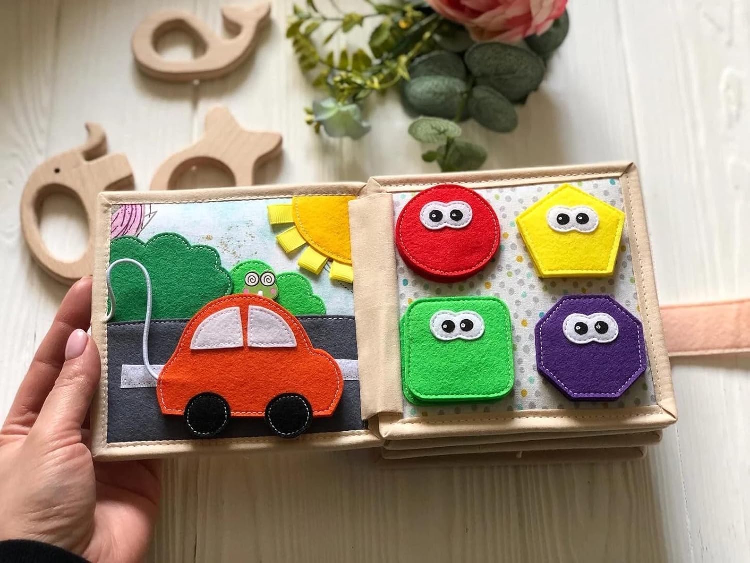 Handmade Animals Quiet Baby Book for Fine Motor Skills 1