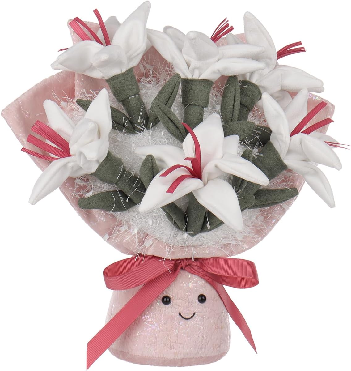 Apricot Lamb Lily Bouquet Stuffed Animal for Kids