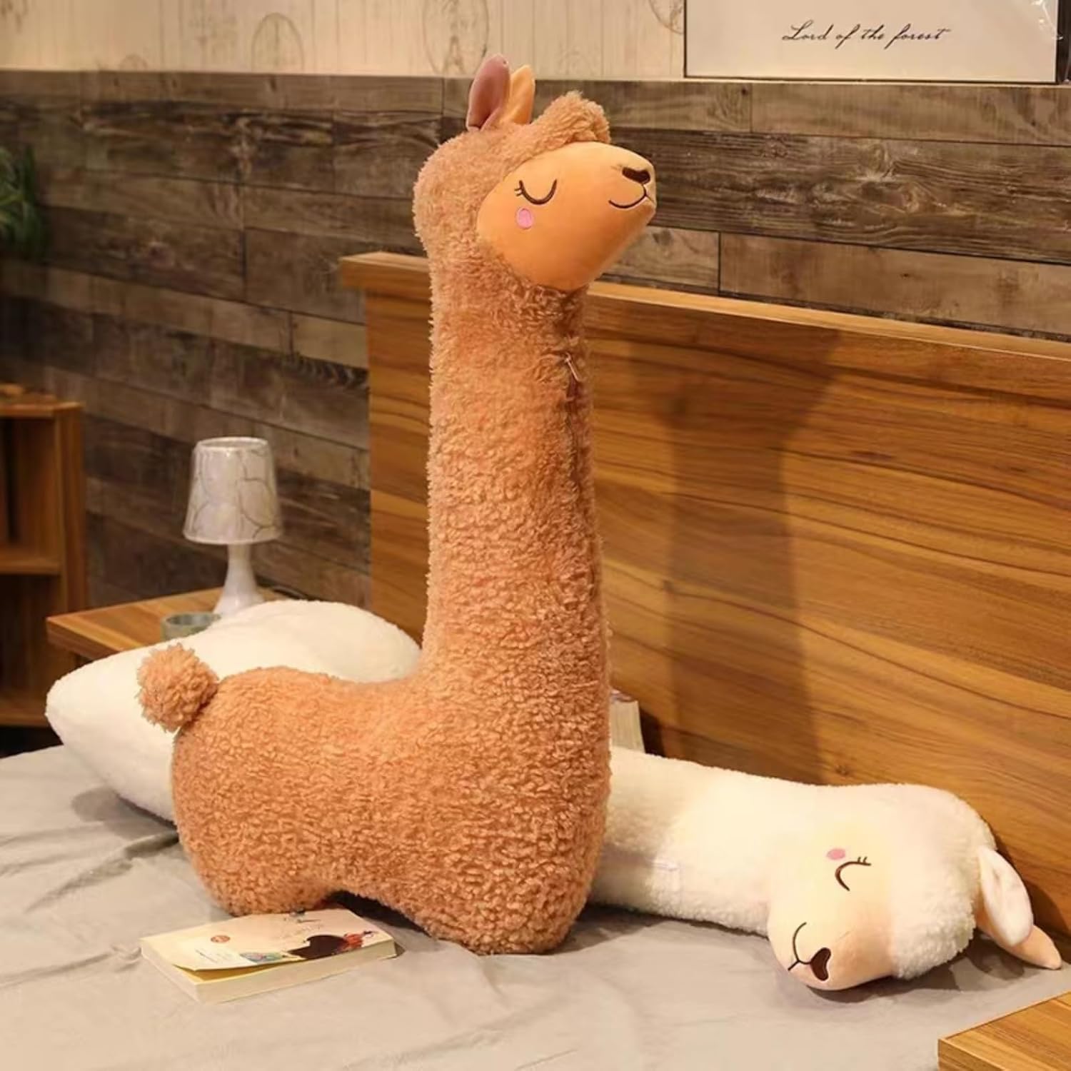 Ryttir 40 Long Fluffy Llama Plush Pillow