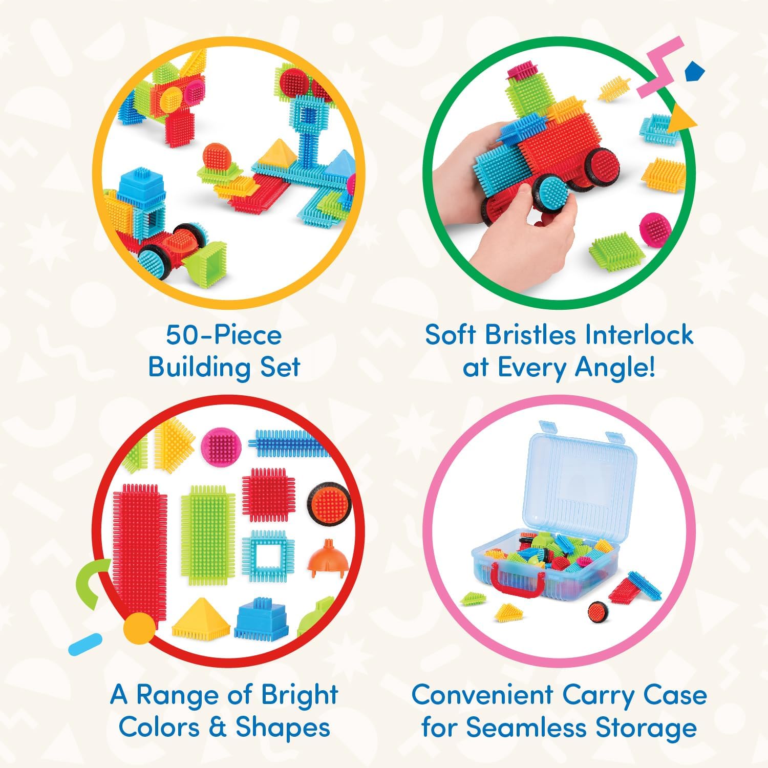 Battat Bristle Blocks STEM Building Toy 50 pcs