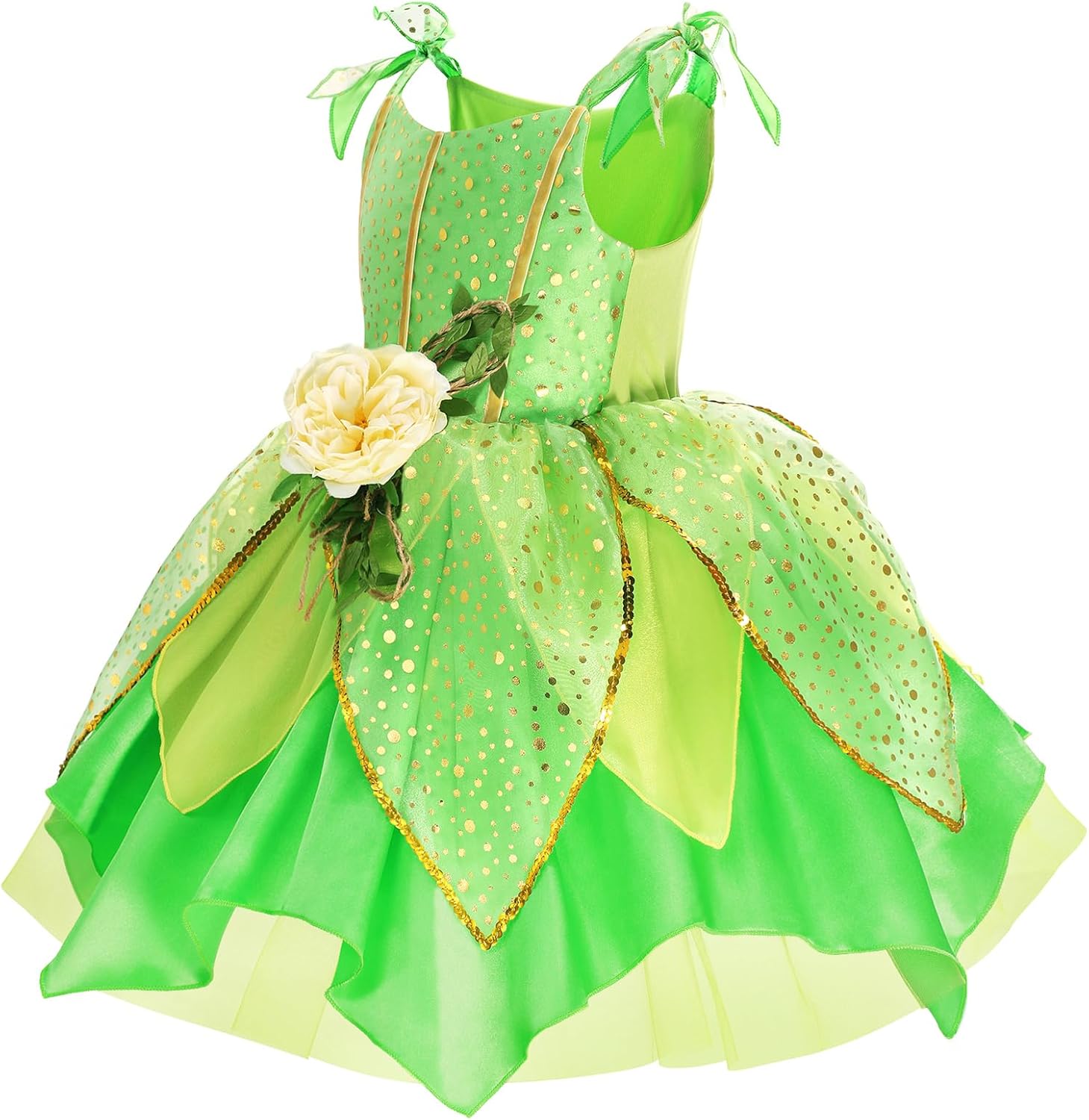 KSISUSH Fairy Costume Princess Dress with Wing Accessories
