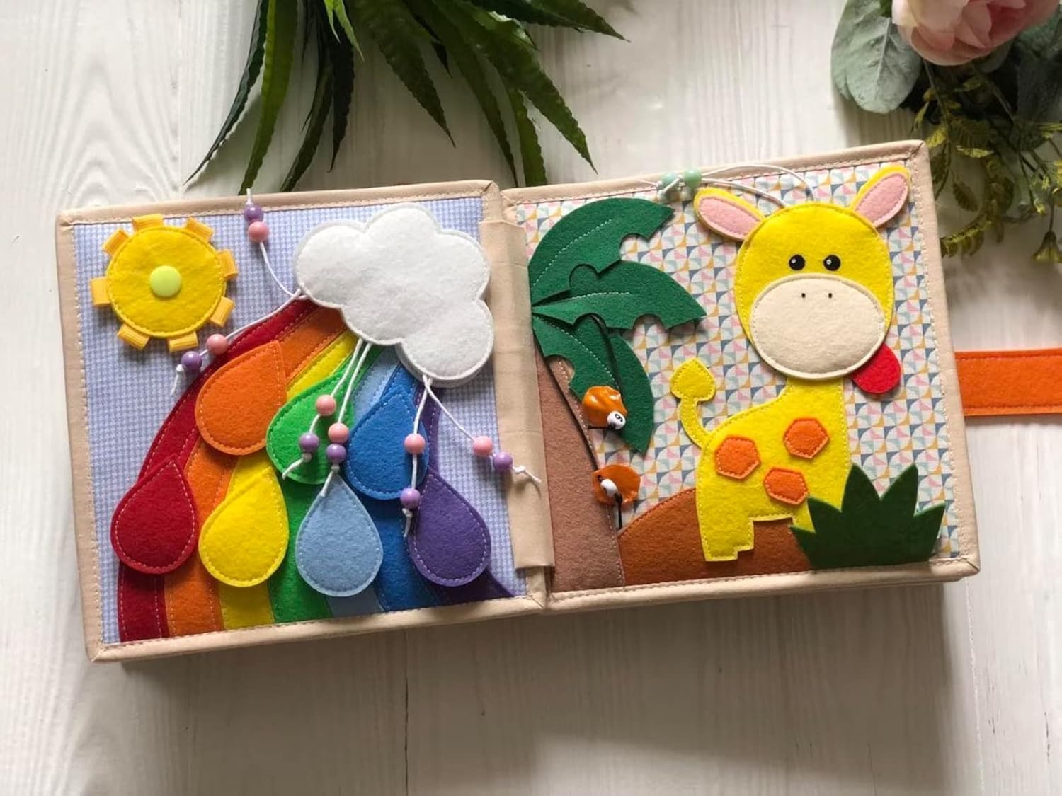 Handmade Animals Quiet Baby Book Montessori Toy