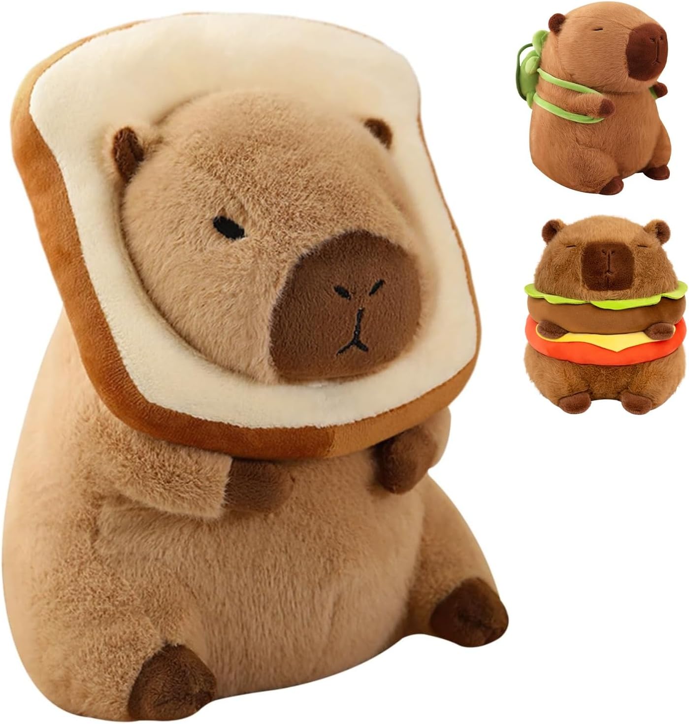 Capybar Stuffed Animal with Toast Headsetwear 11inches Cute Plush Toy for Kids