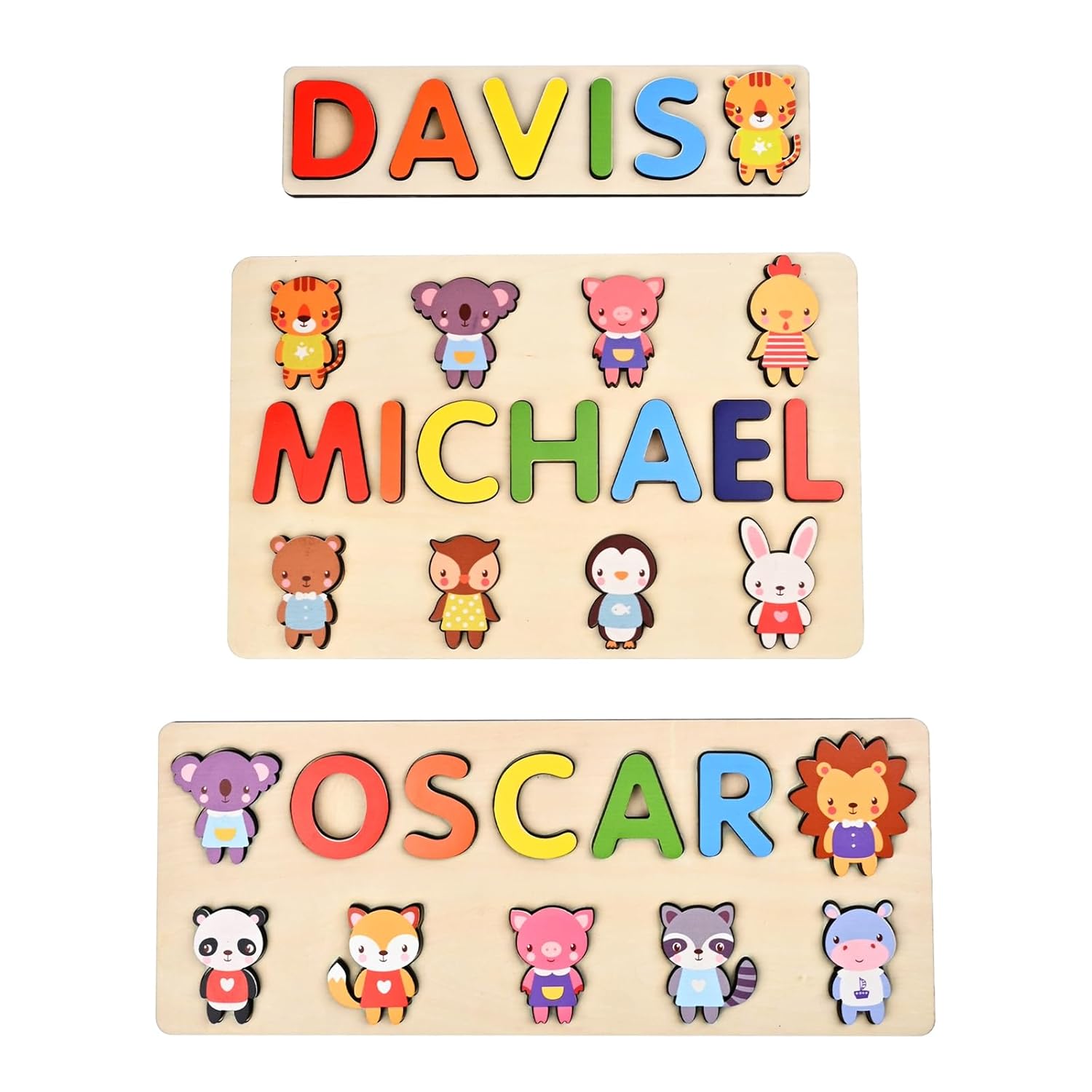 Personalized Wooden Name Puzzles for Kids 1