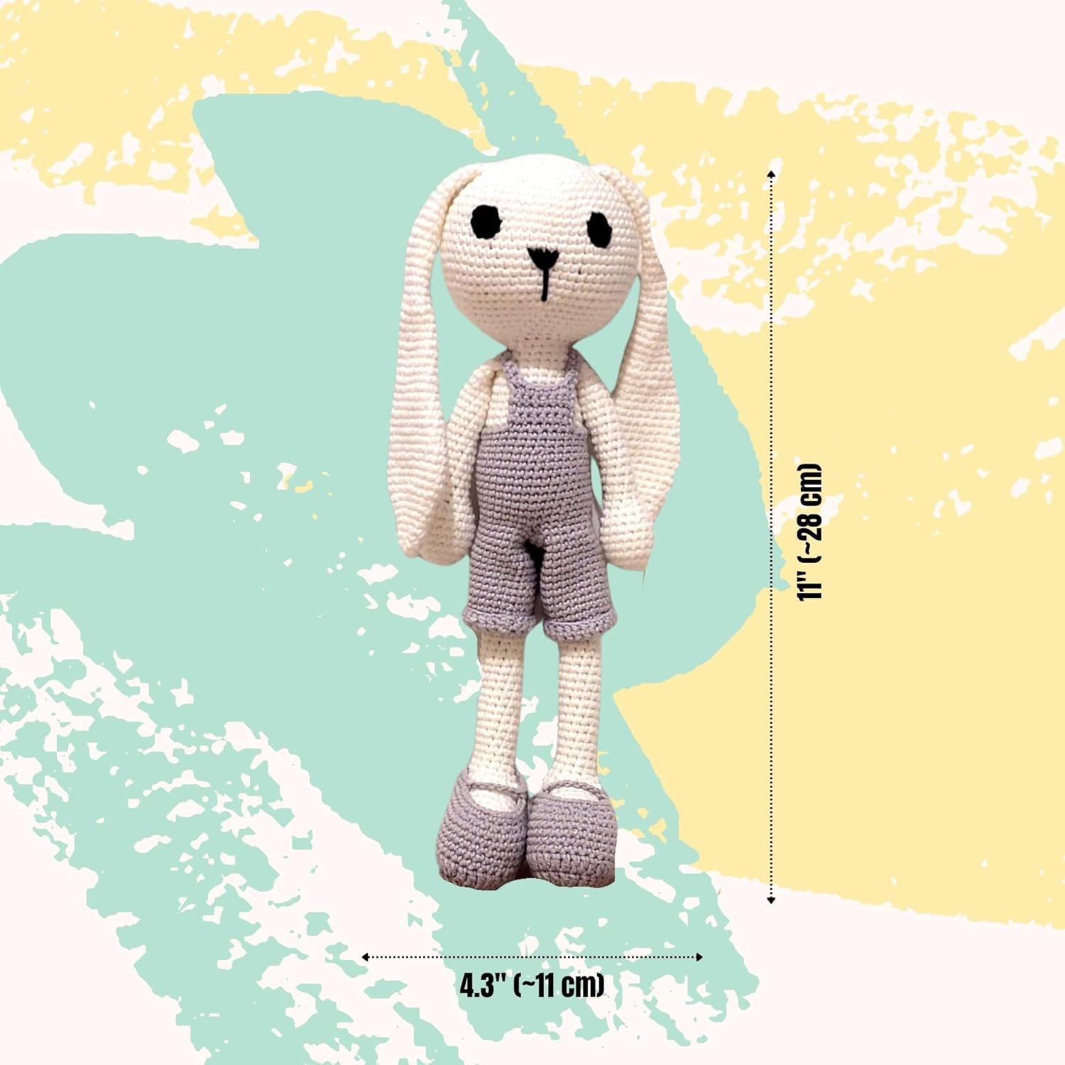 Handmade Cotton Crochet Bunny Toy 11 inches for Babies 1