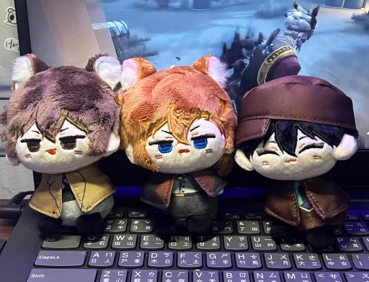 KILA MILA Anime Plush Doll Dazai Osamu Mini Pendant Keychain