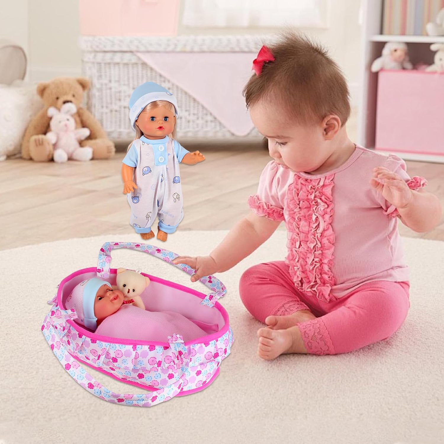 Young Buds Baby Doll Cradle Bassinet Carry Bag