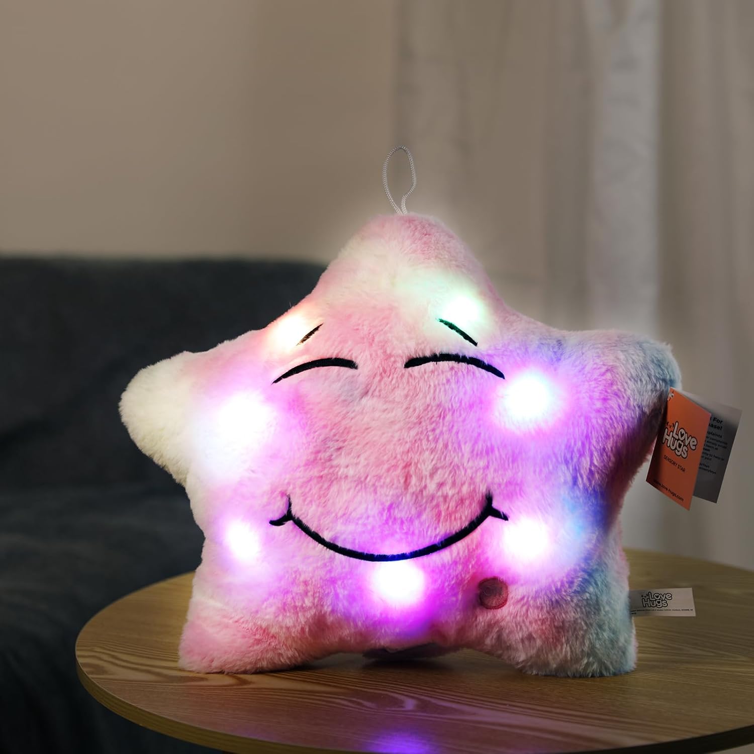LoveHugs Musical Star Plush Light Up Toy for Newborn Autism