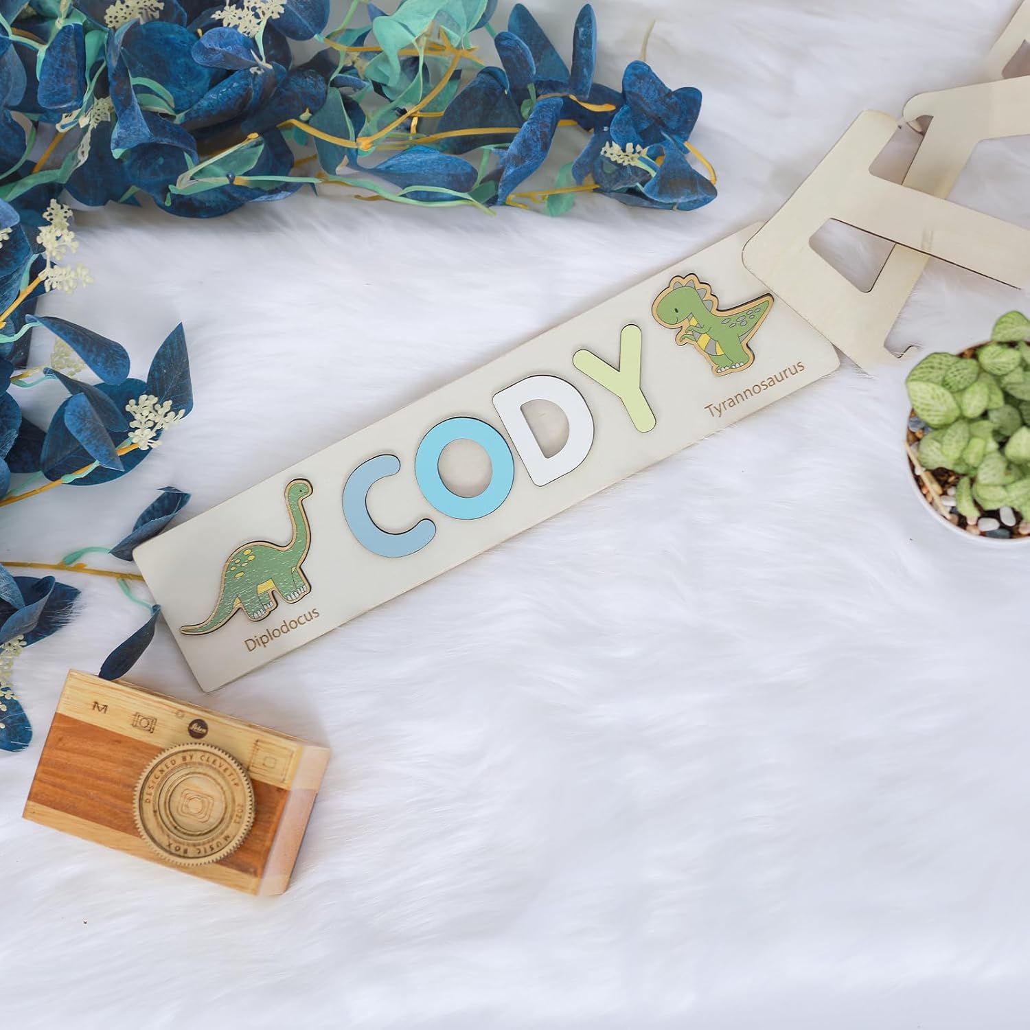 Customized Name Puzzle for Toddlers - Busy Board with Fixed I J Letters