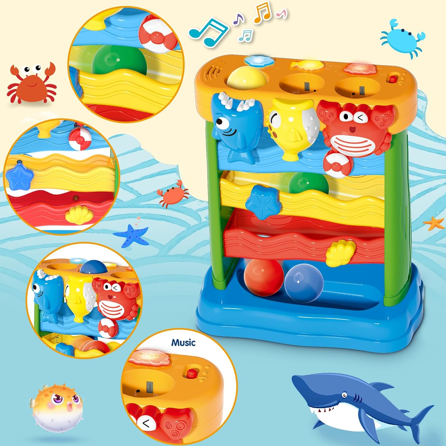 OCHIDO Musical Interactive Toy for Toddlers 6-24 Months