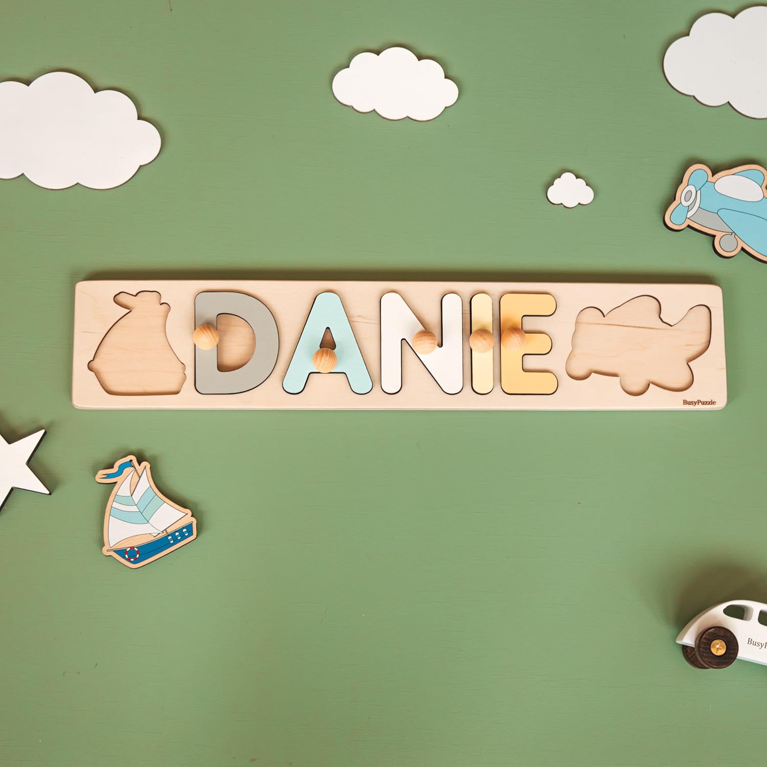Personalized Wooden Name Puzzle for Kids 1