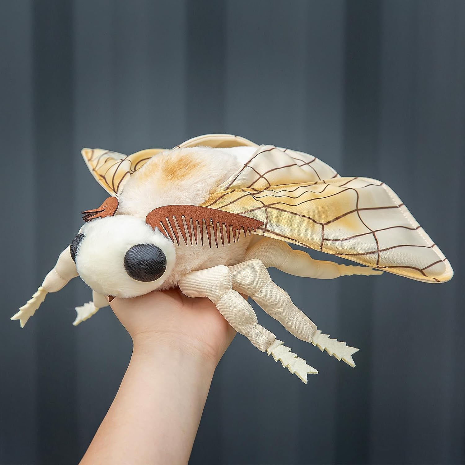 ZHONGXIN MADE Silk Moth Plush - Realistic 11in Stuffed Animal