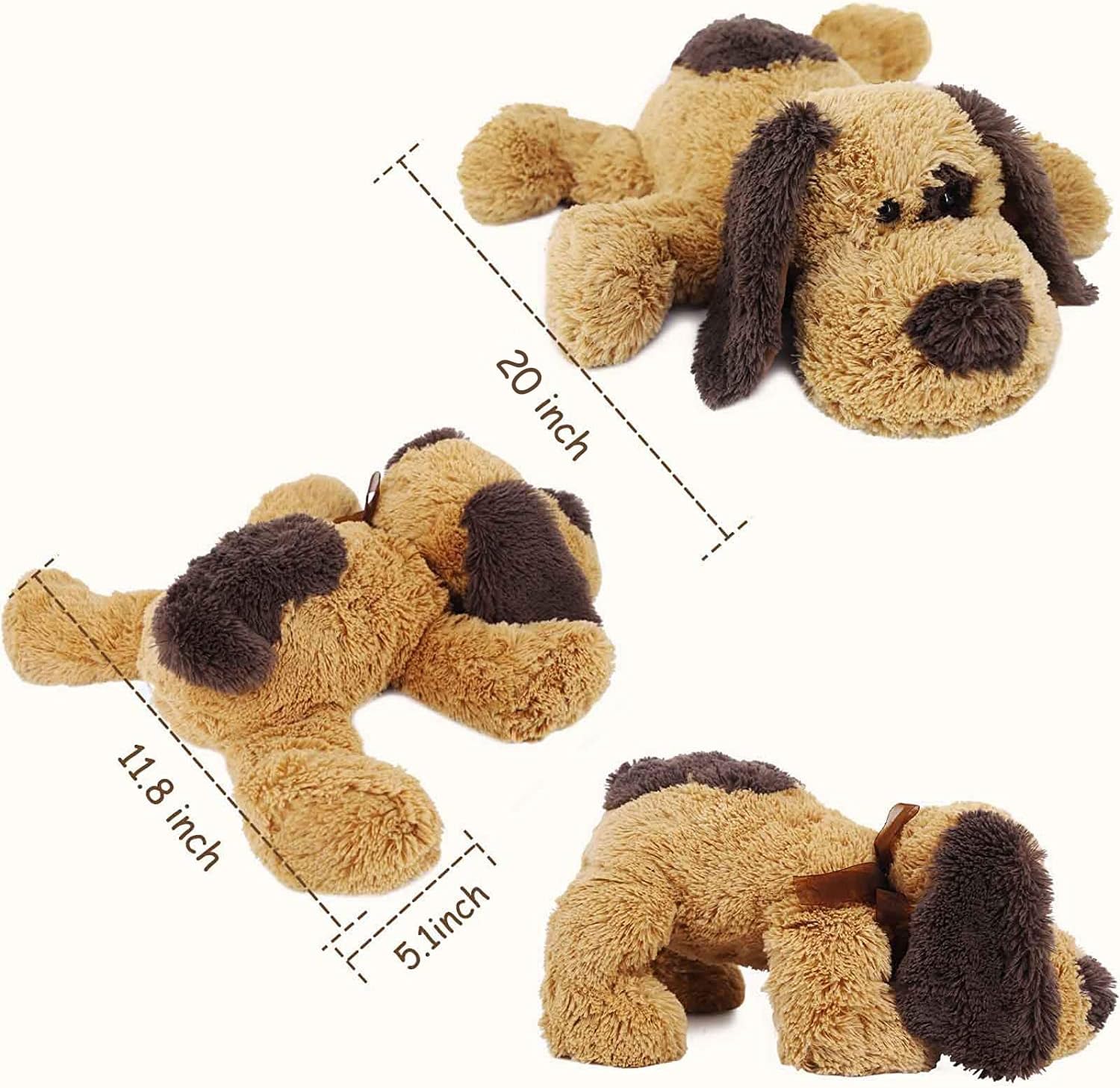 WEIGEDU Floppy Stuffed Dog 20 Inch Brown