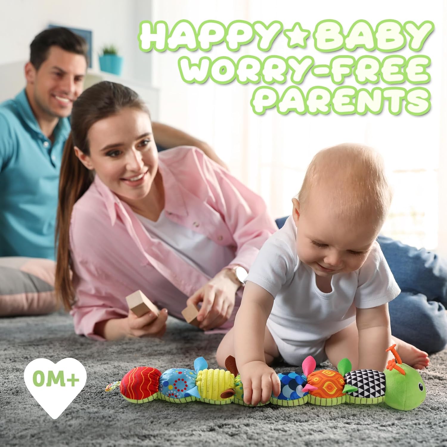 AWOTOY Musical Caterpillar Baby Toy for 0-12 Months