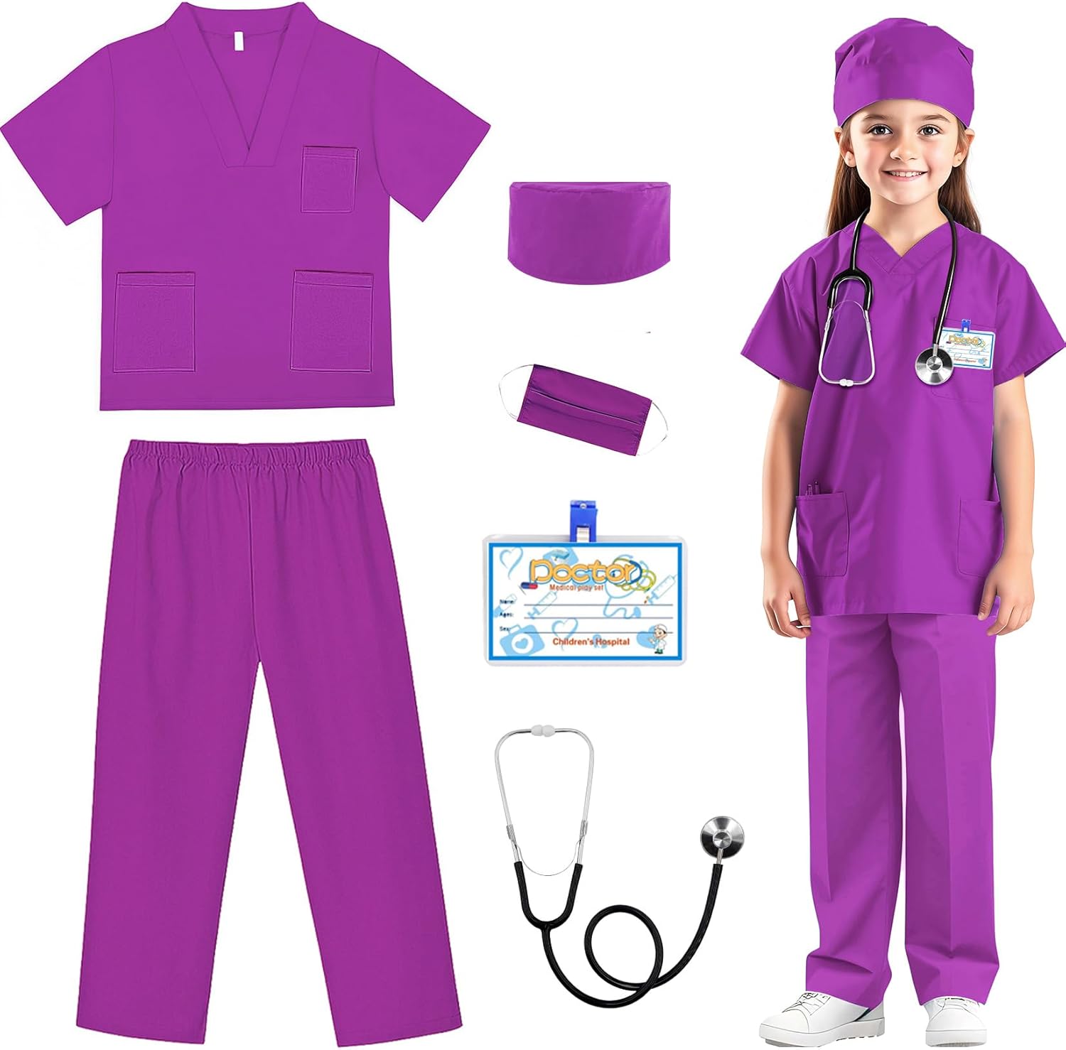 RioRand Doctor Costume for Kids 3-11 Years 1