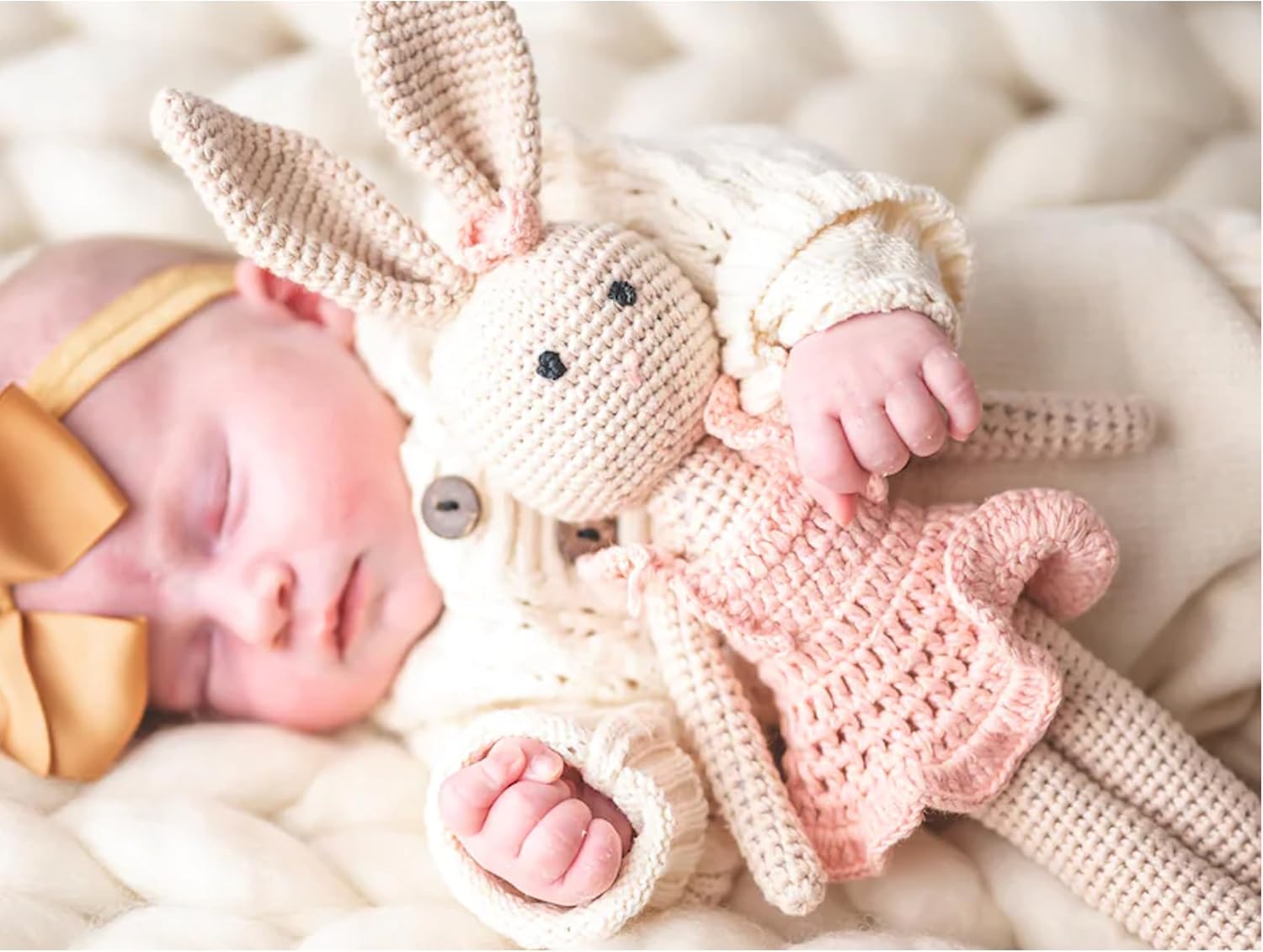 Ballerina Bunny Stuffed Toy for Kids Handmade Crochet Comfort Plush