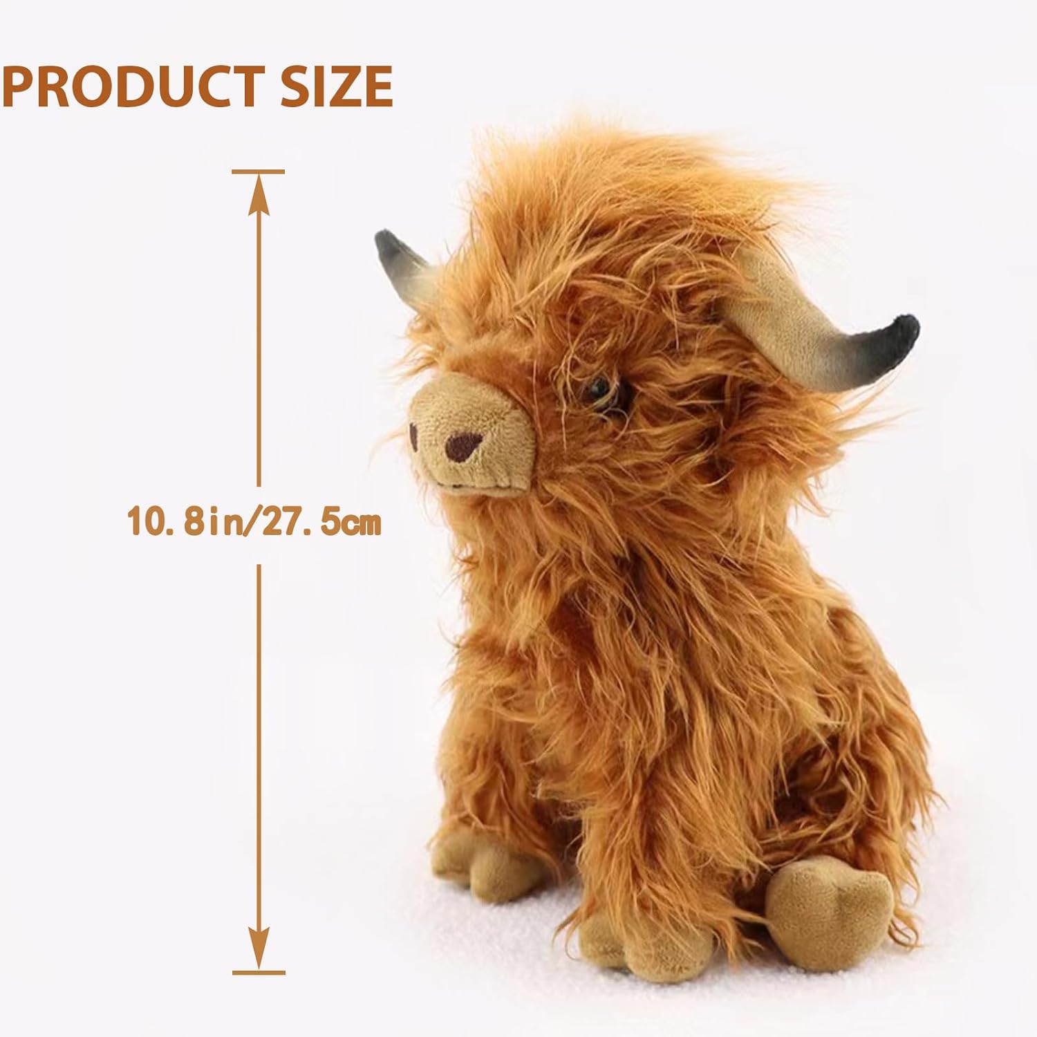 Toaje Highland Cow Plush Toy Realistic 108 Inch Stuffed Animal