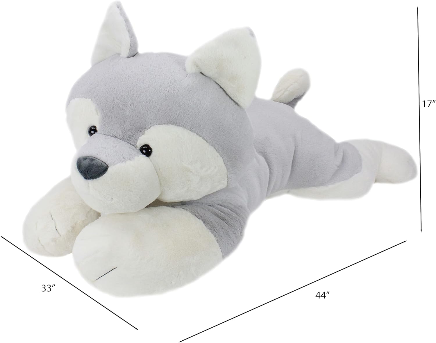 Animal Adventure Sqoosh2Poof Husky 44 Giant Plush Toy