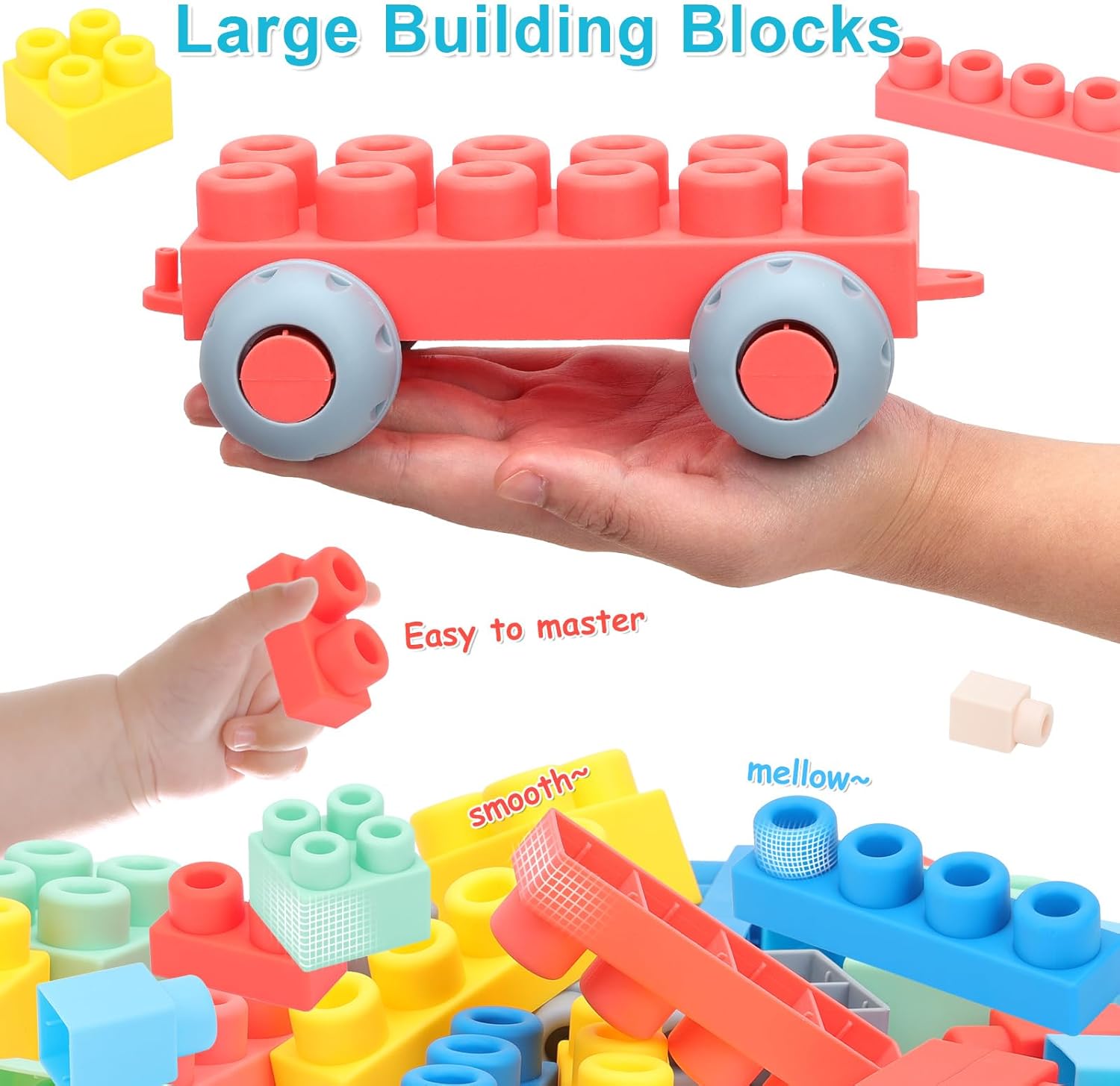 COUOMOXA Soft Building Blocks for Toddlers 1