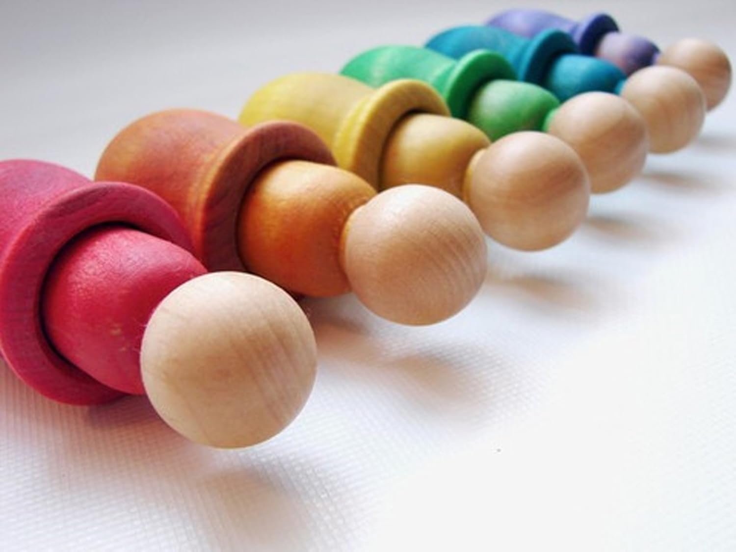 Little People Rainbow World Pretend Peg People and Cups Dexterity Toy