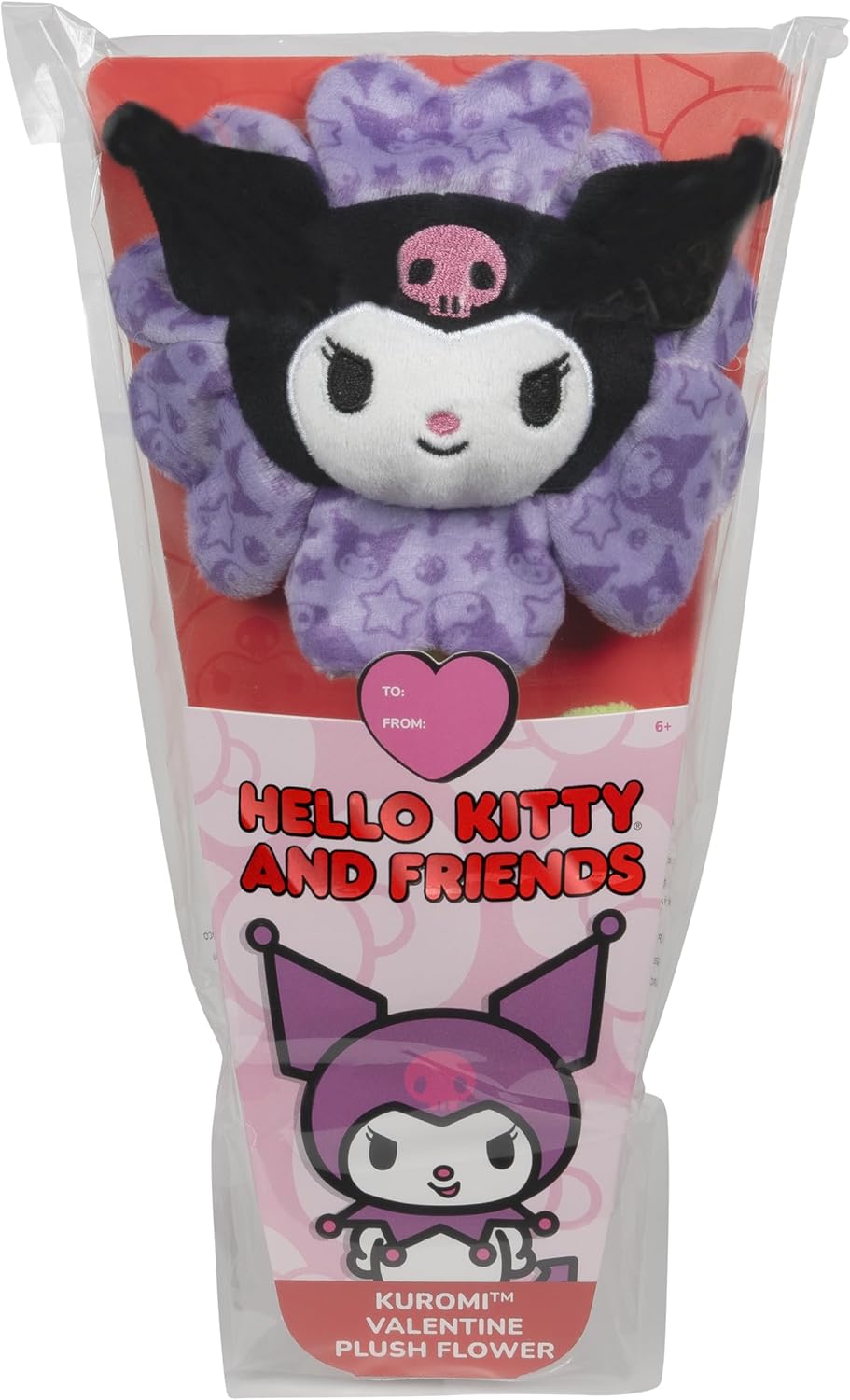 Hello Kitty and Friends 14-inch Kuromi Purple Plush Flower with Bendable Stem