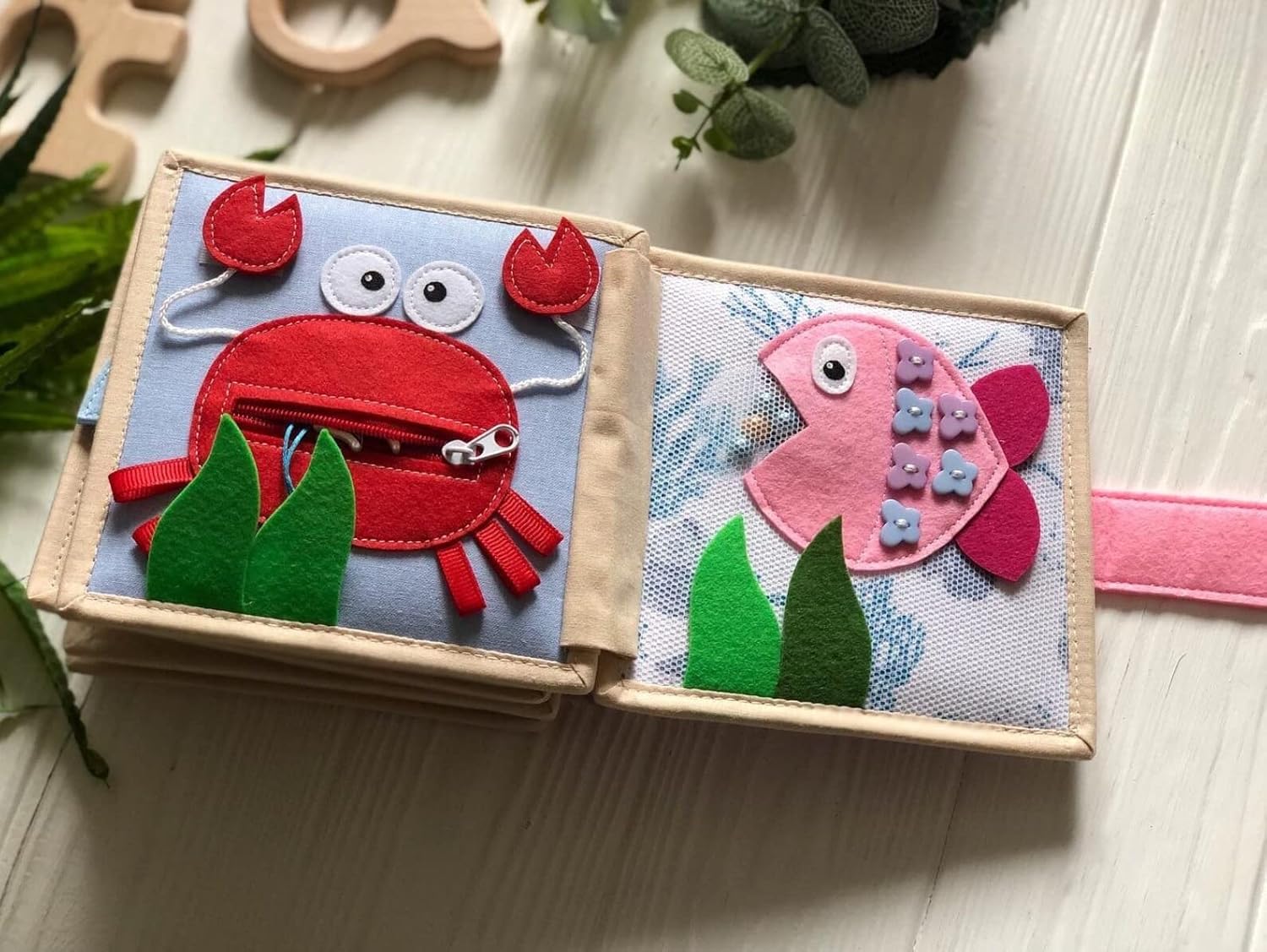 Quiet Baby Book with Animals and Shapes