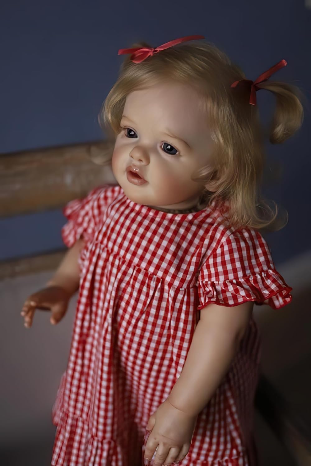 TERABITHIA 24 Inch Realistic Baby Doll with Curly Hair