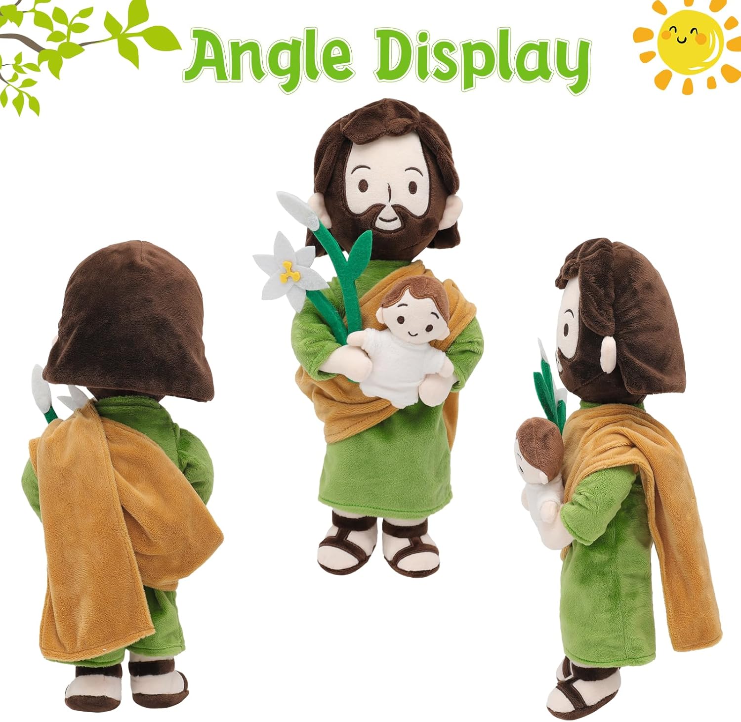 Yelakey St Joseph Plush Jesus Doll Christian Gift