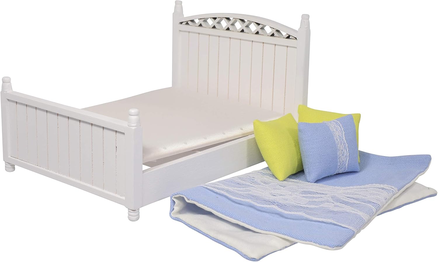 Inusitus Dollhouse Queen Bed Set for 6 Inch Dolls