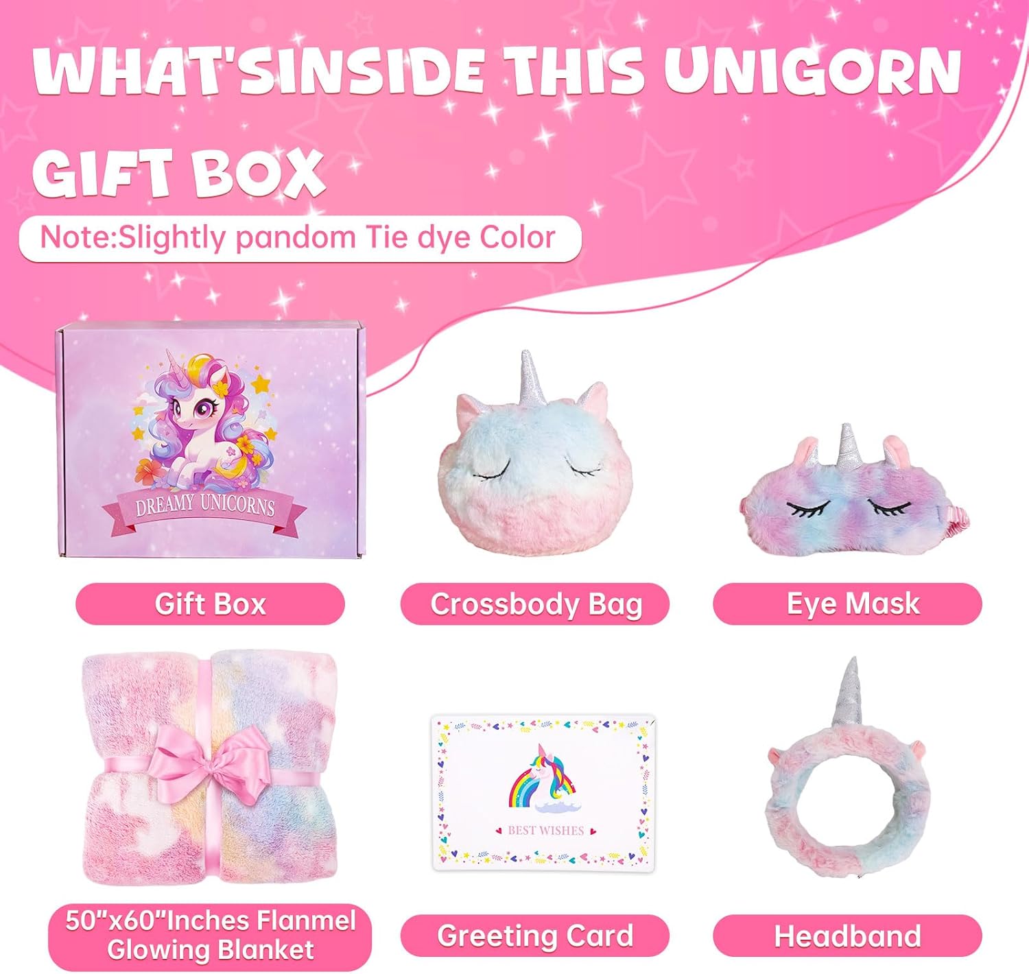 Jenria Unicorn Gift Set for Girls Age 3-10