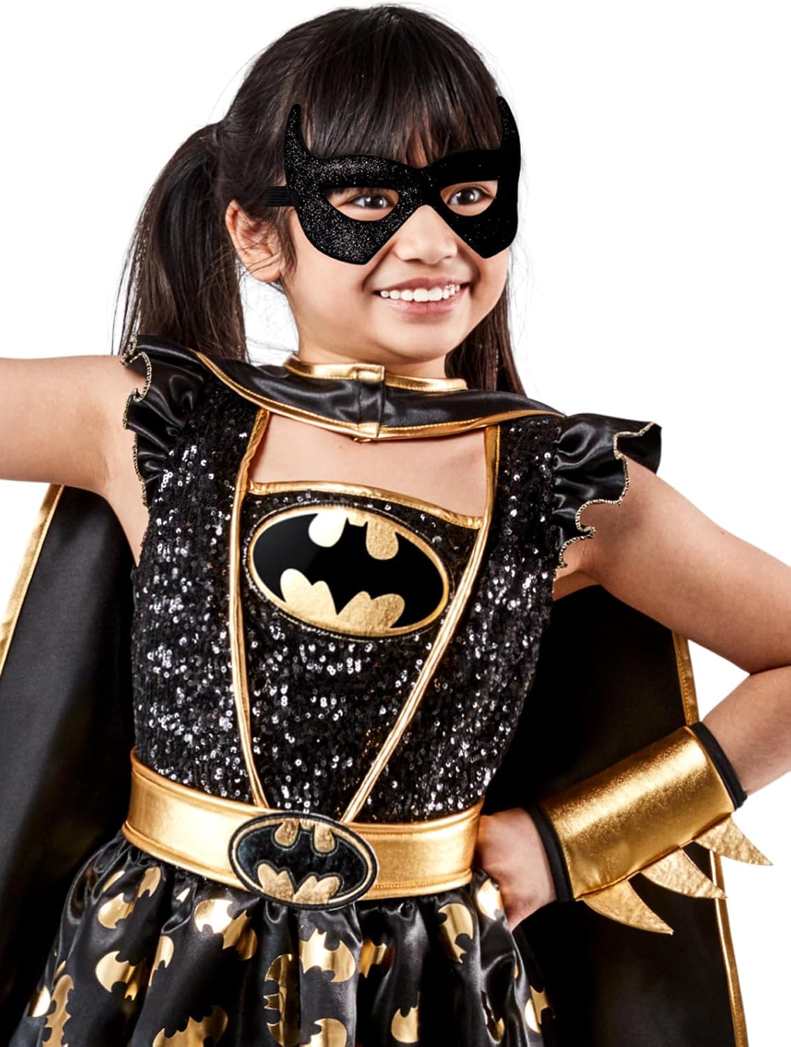 Rubies Girls Batgirl Costume Dress with Cape and Mask