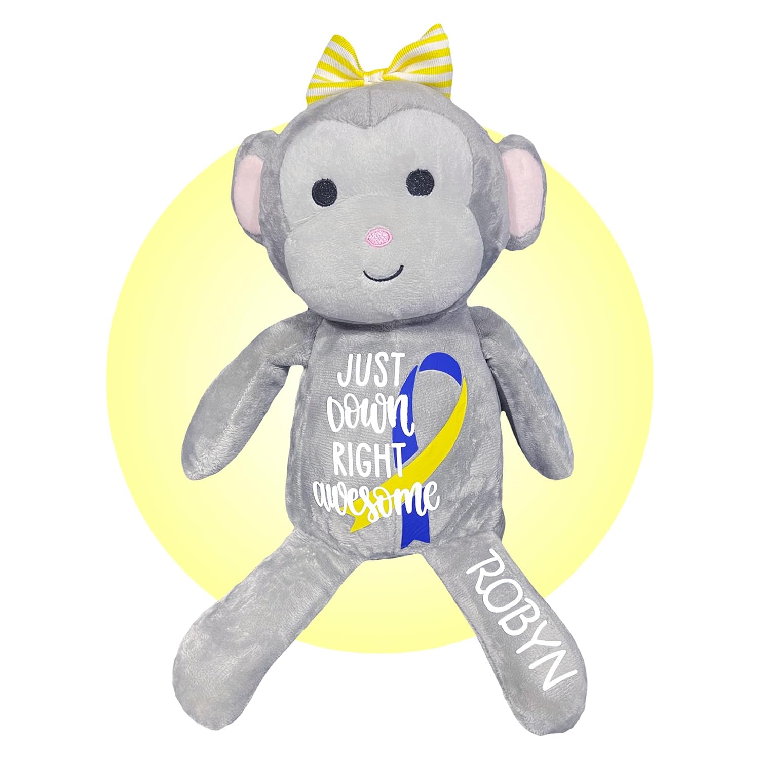Personalized Stuffed Monkey for Down Syndrome Kids