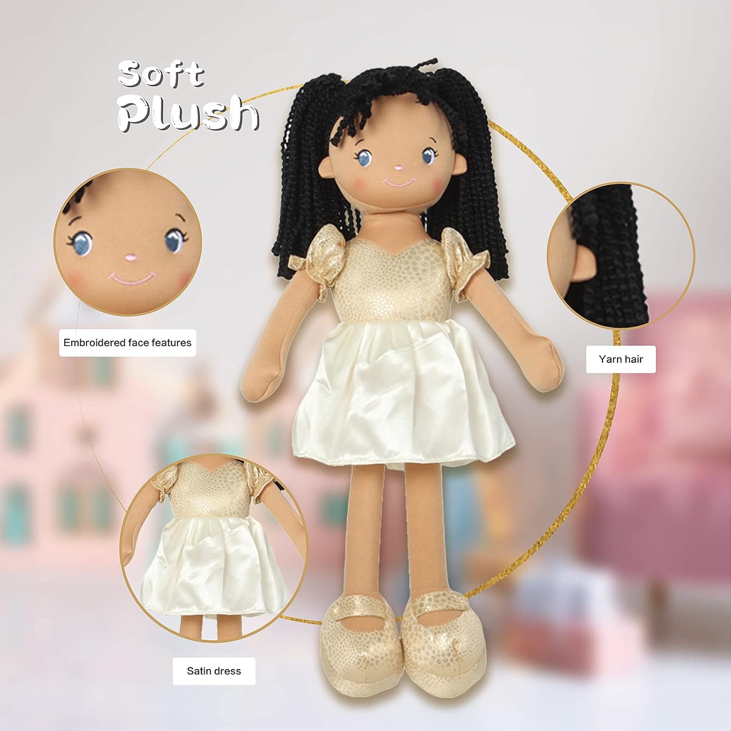 Linzy Toys 18 Gold Addy Rag Doll for Girls