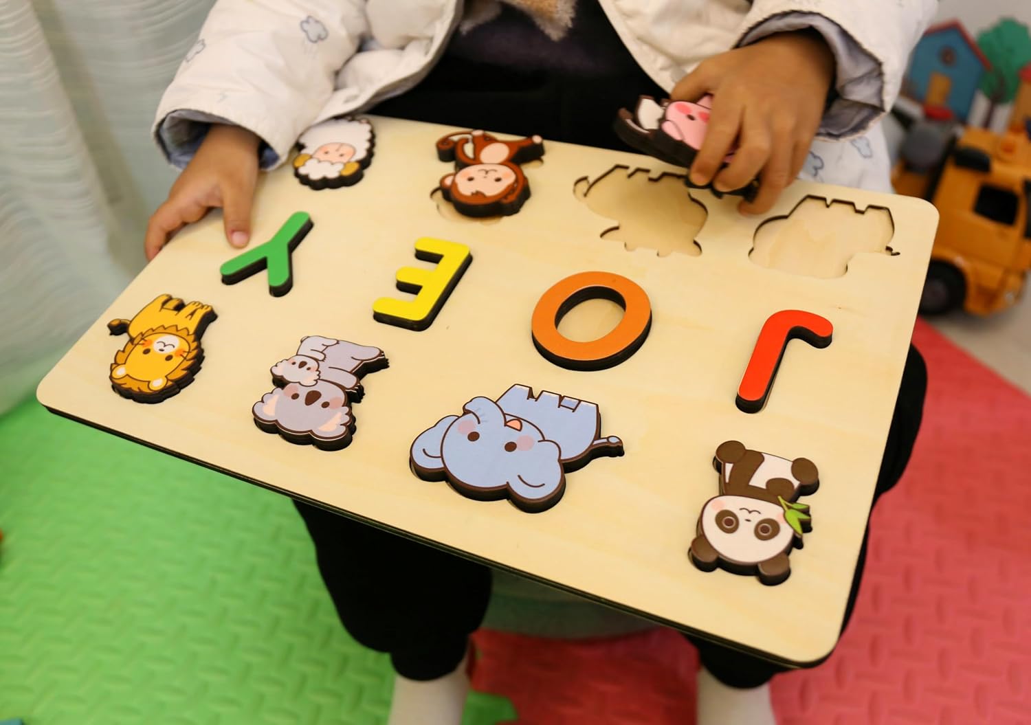 Vnque Wooden Name Puzzle for Kids Customized Baby Gift