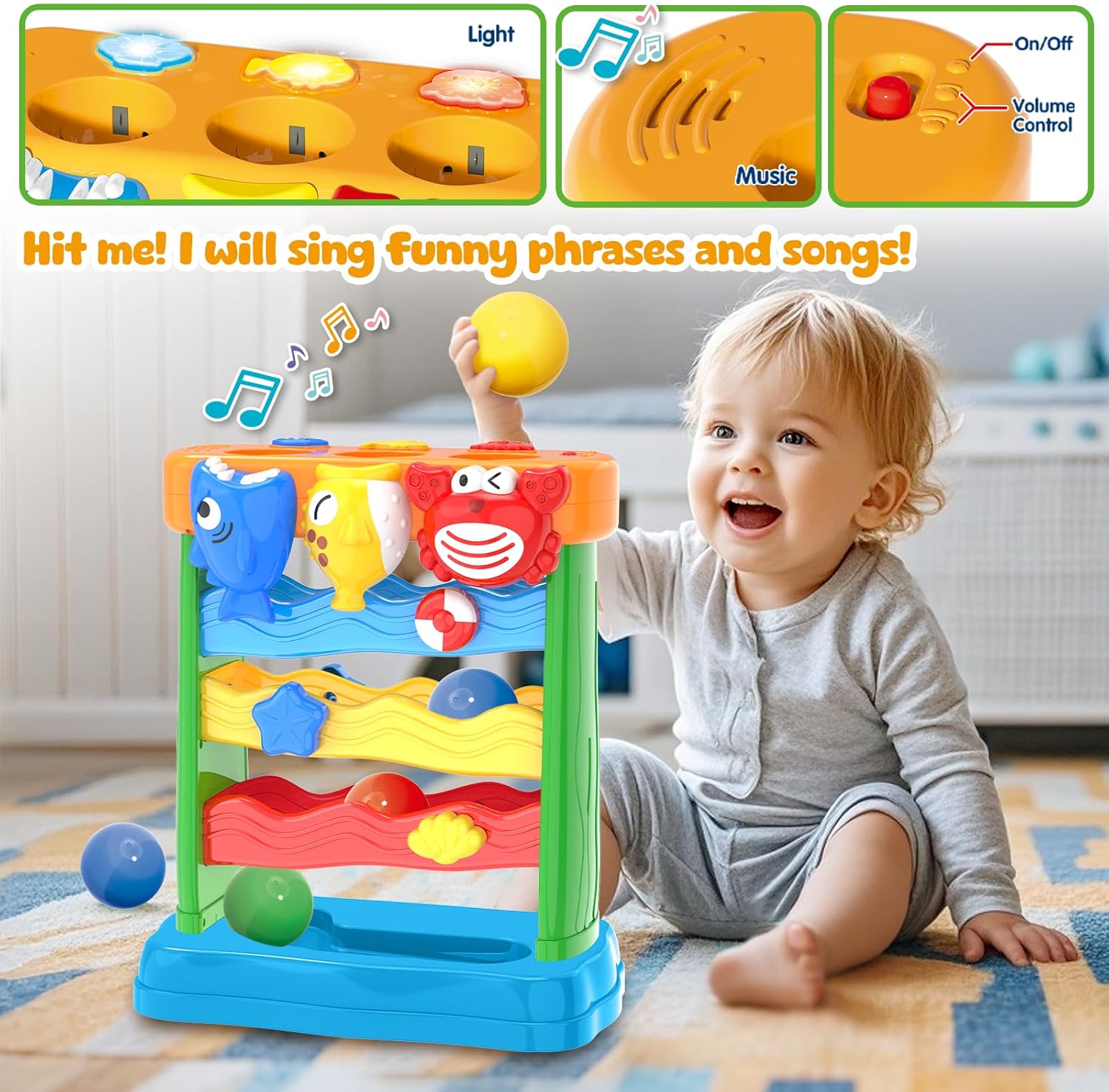 OCHIDO Musical Interactive Toy for Toddlers 6-24 Months